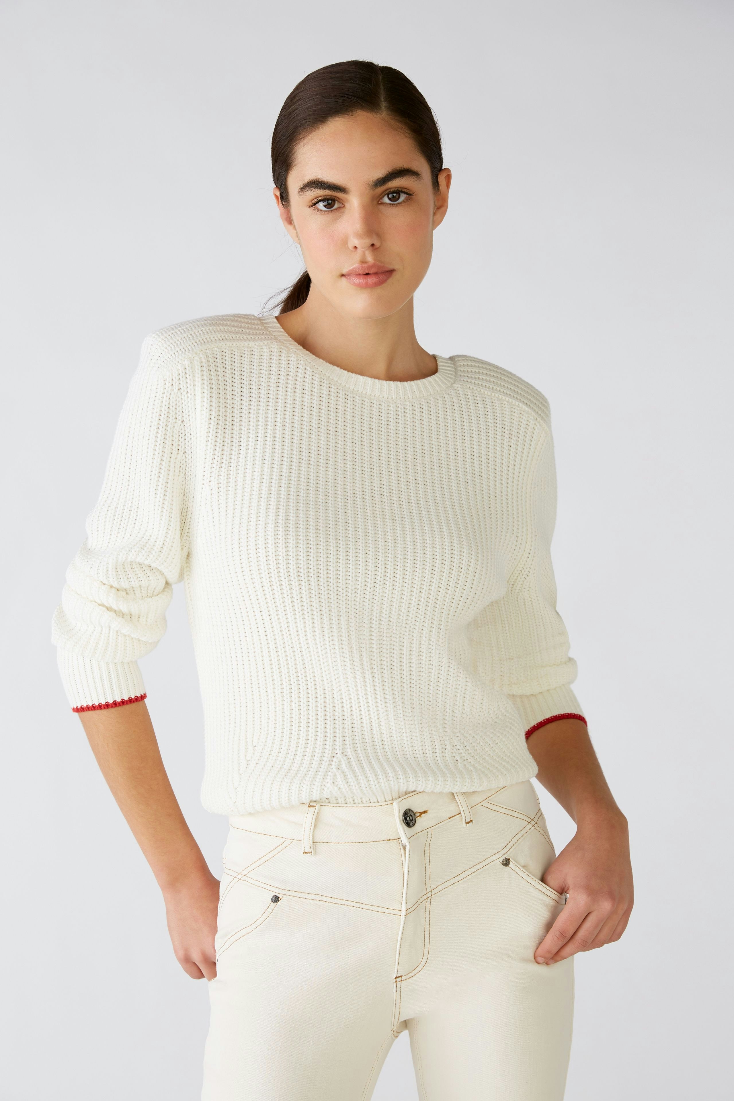 Bild 3 von Knitted pullover - white red in white red | Oui