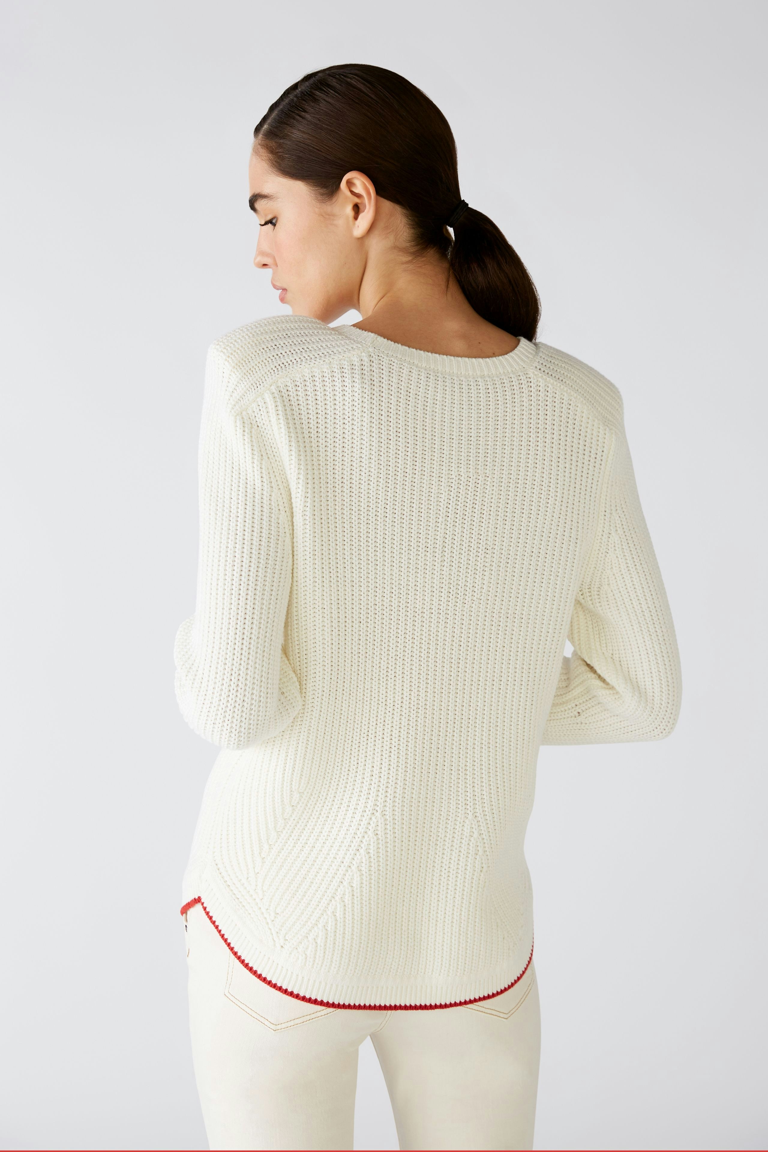 Bild 4 von Knitted pullover - white red in white red | Oui