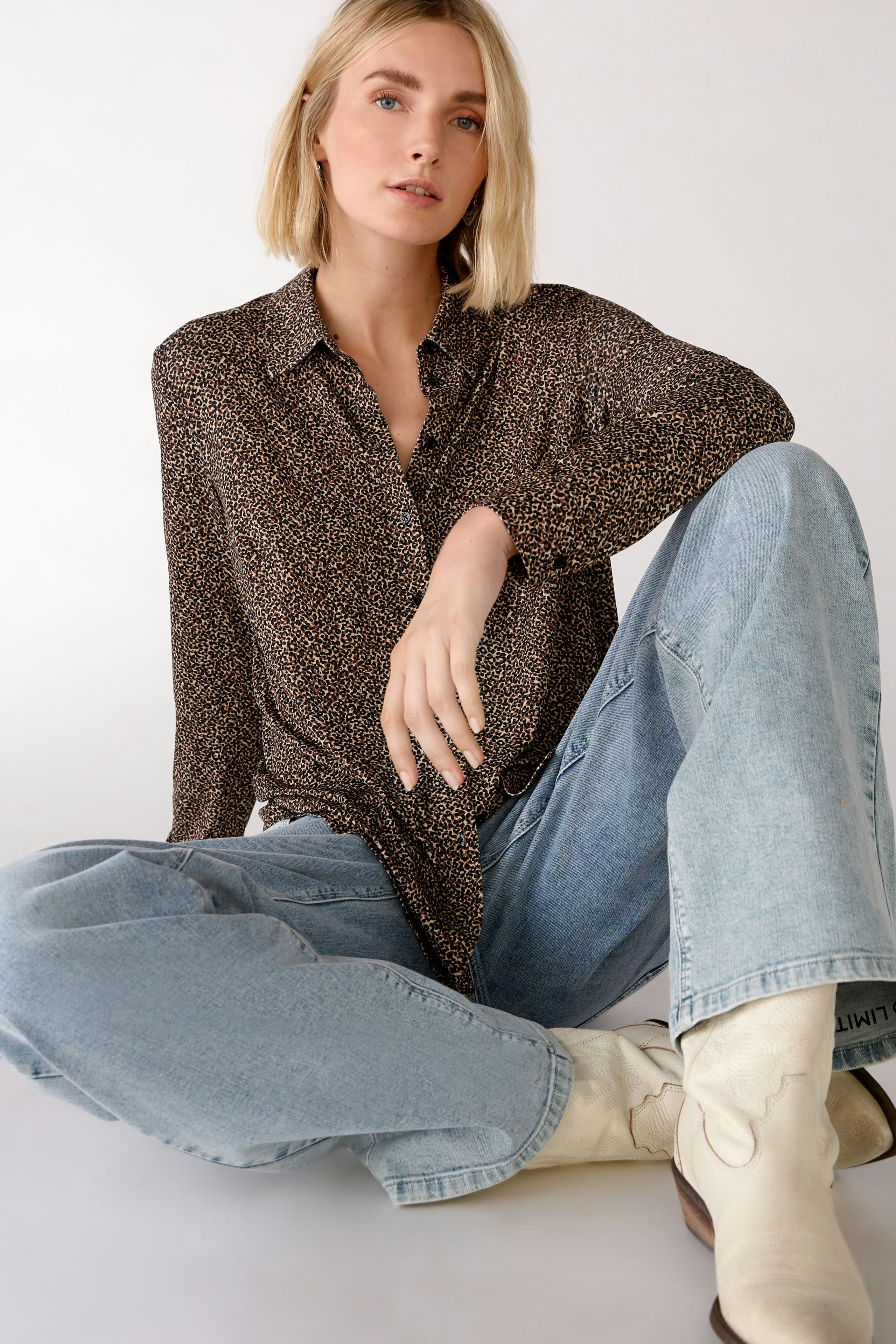 Bild 1 von Hemdbluse - dark camel grey in dark camel grey | Oui