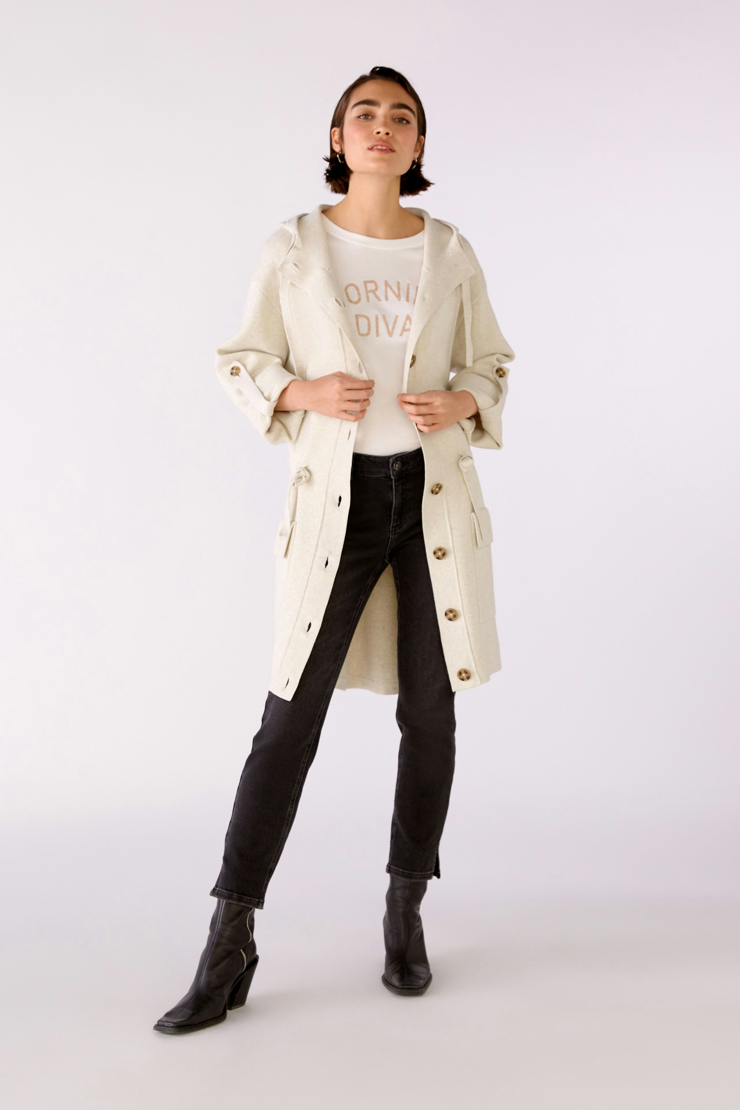 Bild 2 von Knitted coat - offwhite melang in offwhite melang | Oui