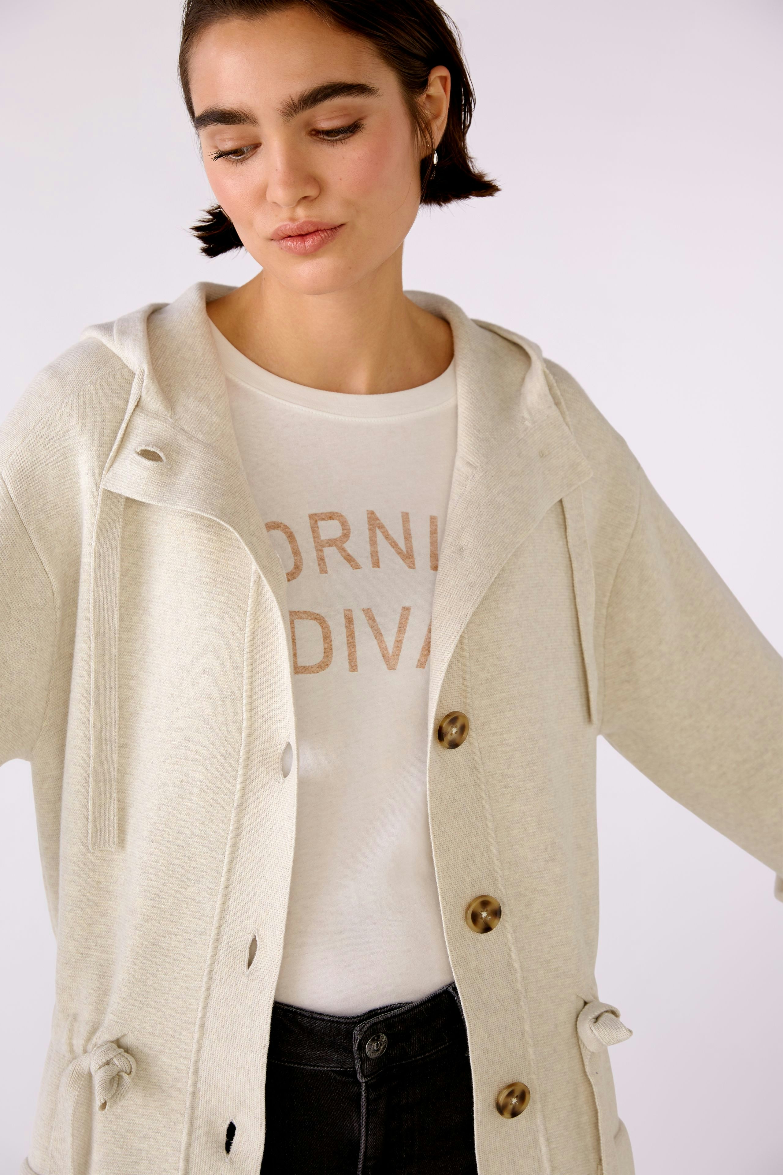 Bild 4 von Knitted coat - offwhite melang in offwhite melang | Oui