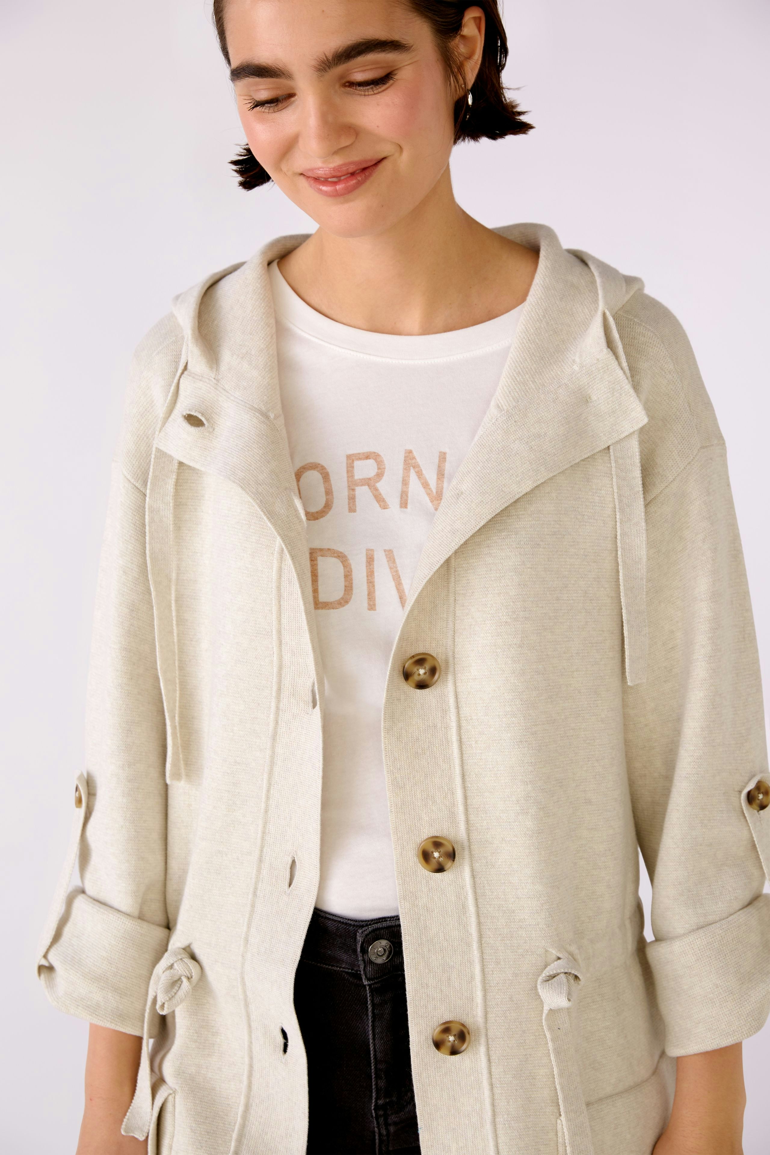 Bild 5 von Knitted coat - offwhite melang in offwhite melang | Oui