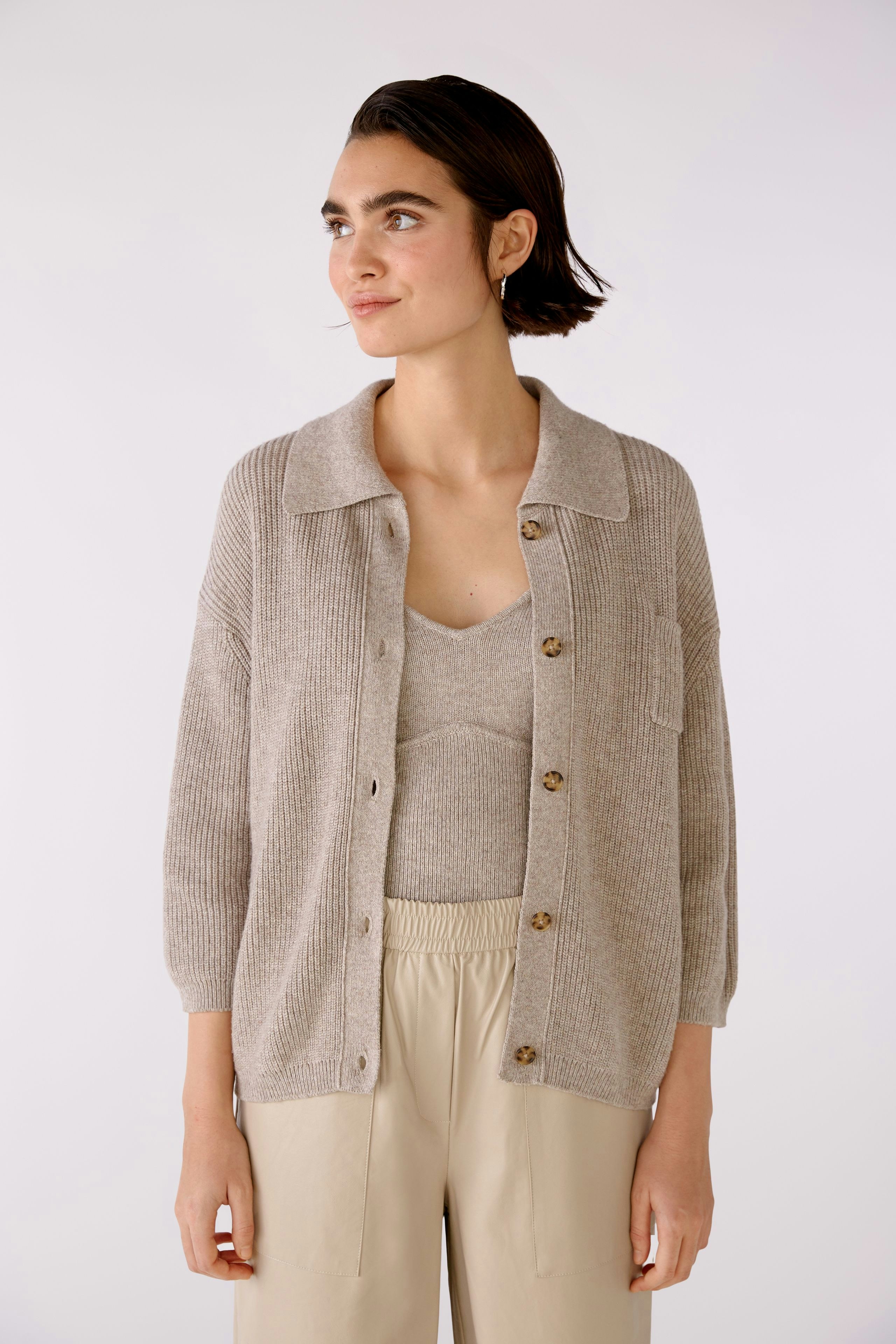 Cardigan - Taupe Melange
