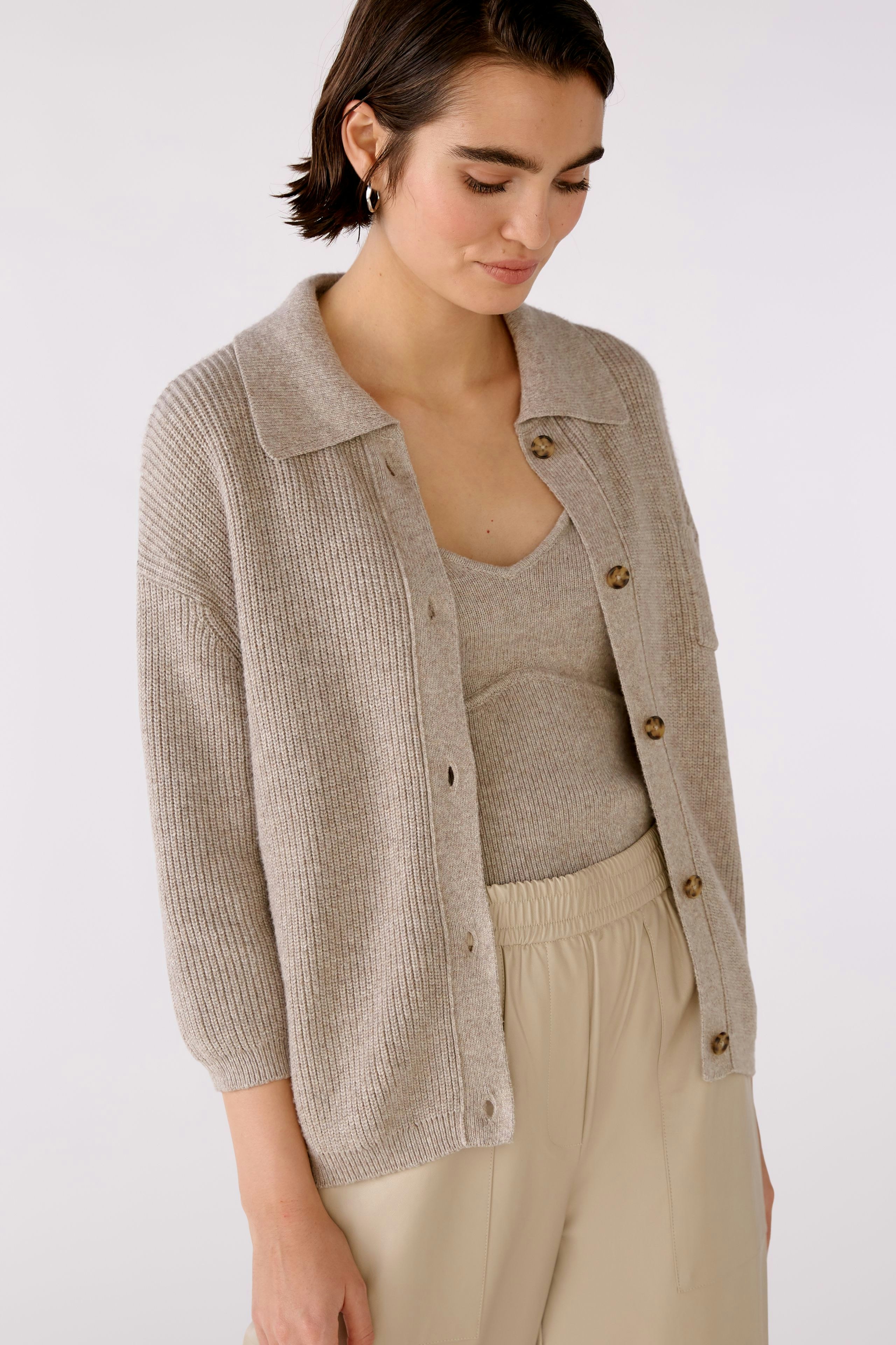 Bild 6 von Cardigan - Taupe Melange in Taupe Melange | Oui
