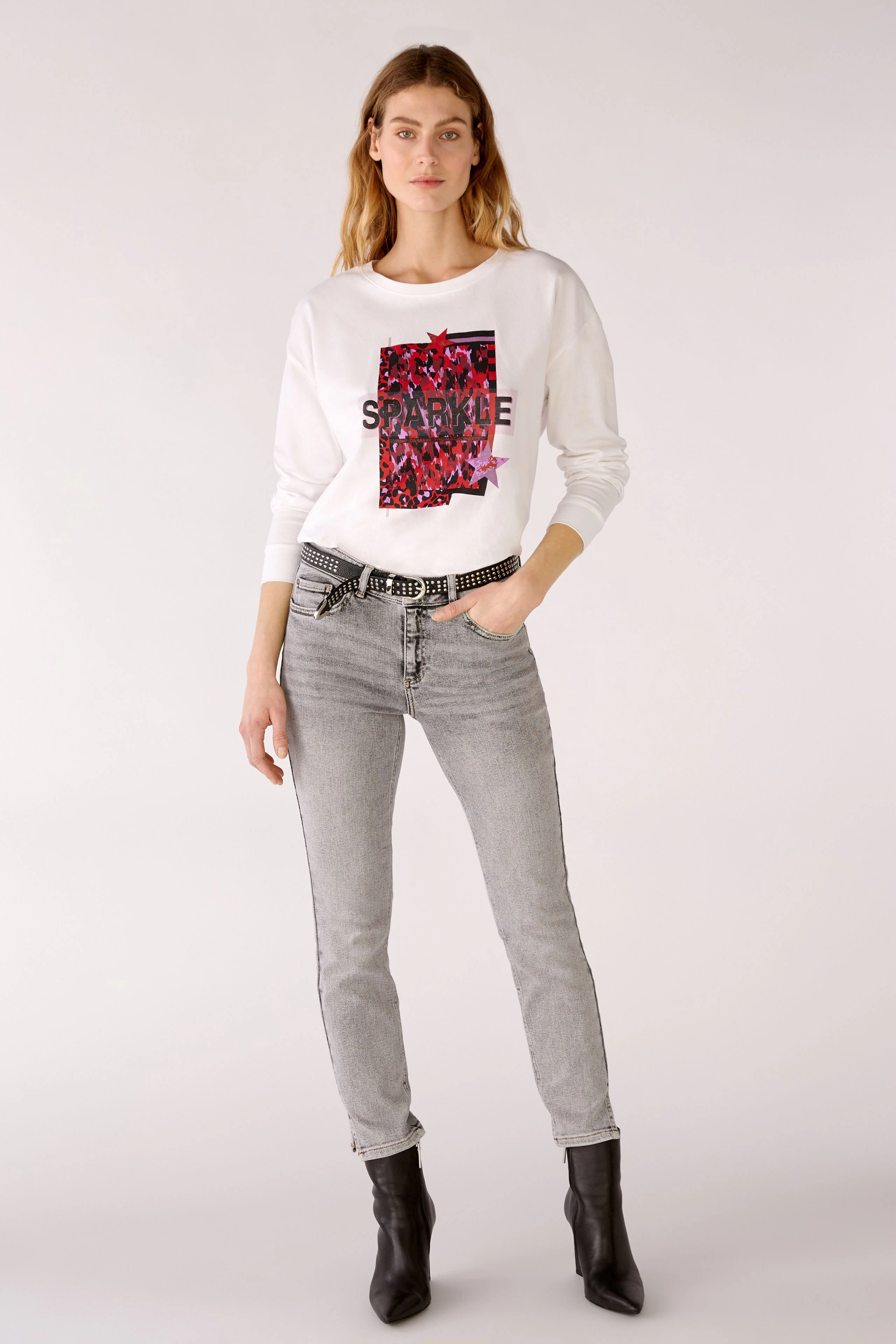Bild 2 von Langarmshirt - optic white in optic white | Oui