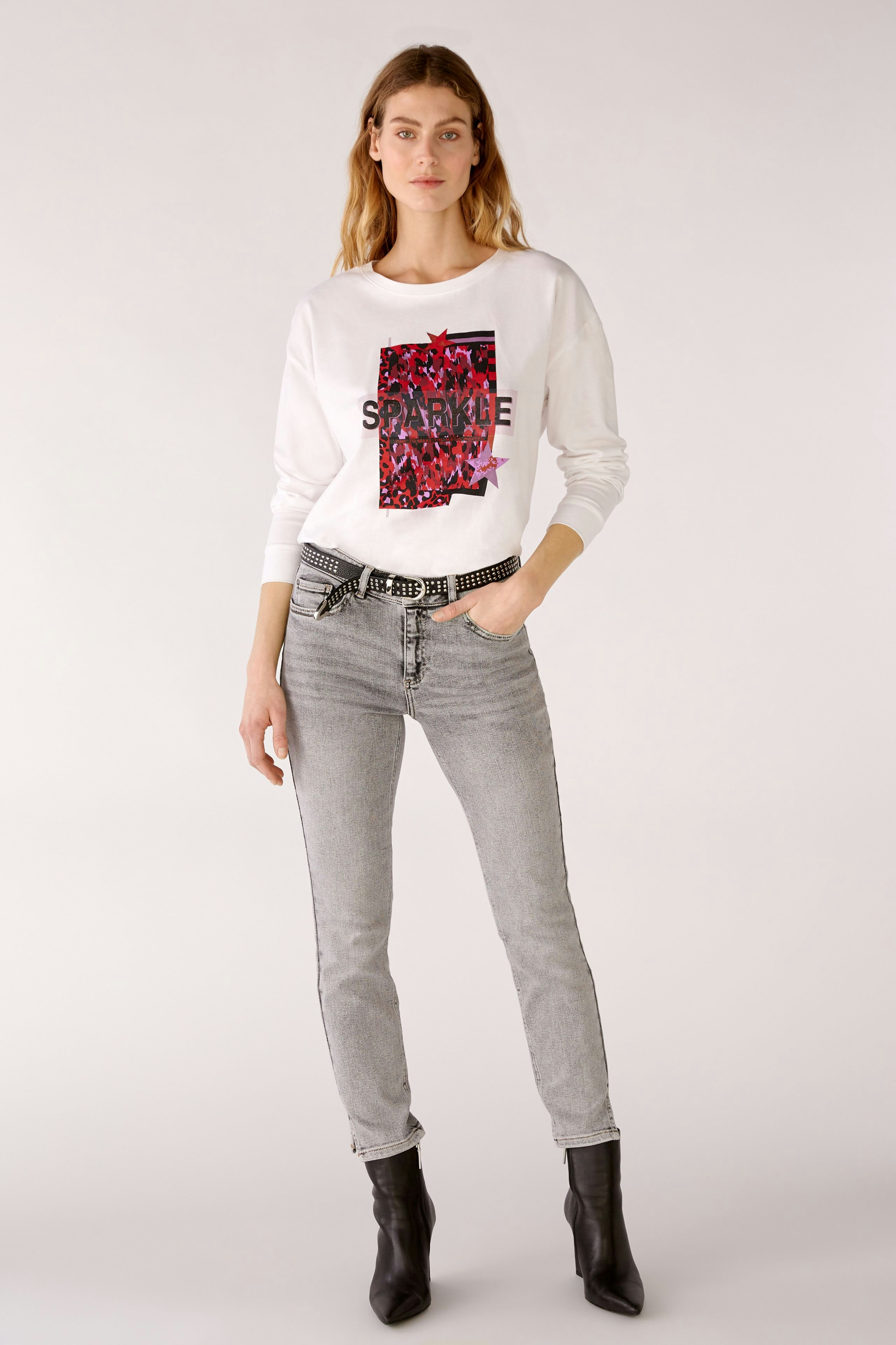 Bild 2 von Langarmshirt - optic white in optic white | Oui