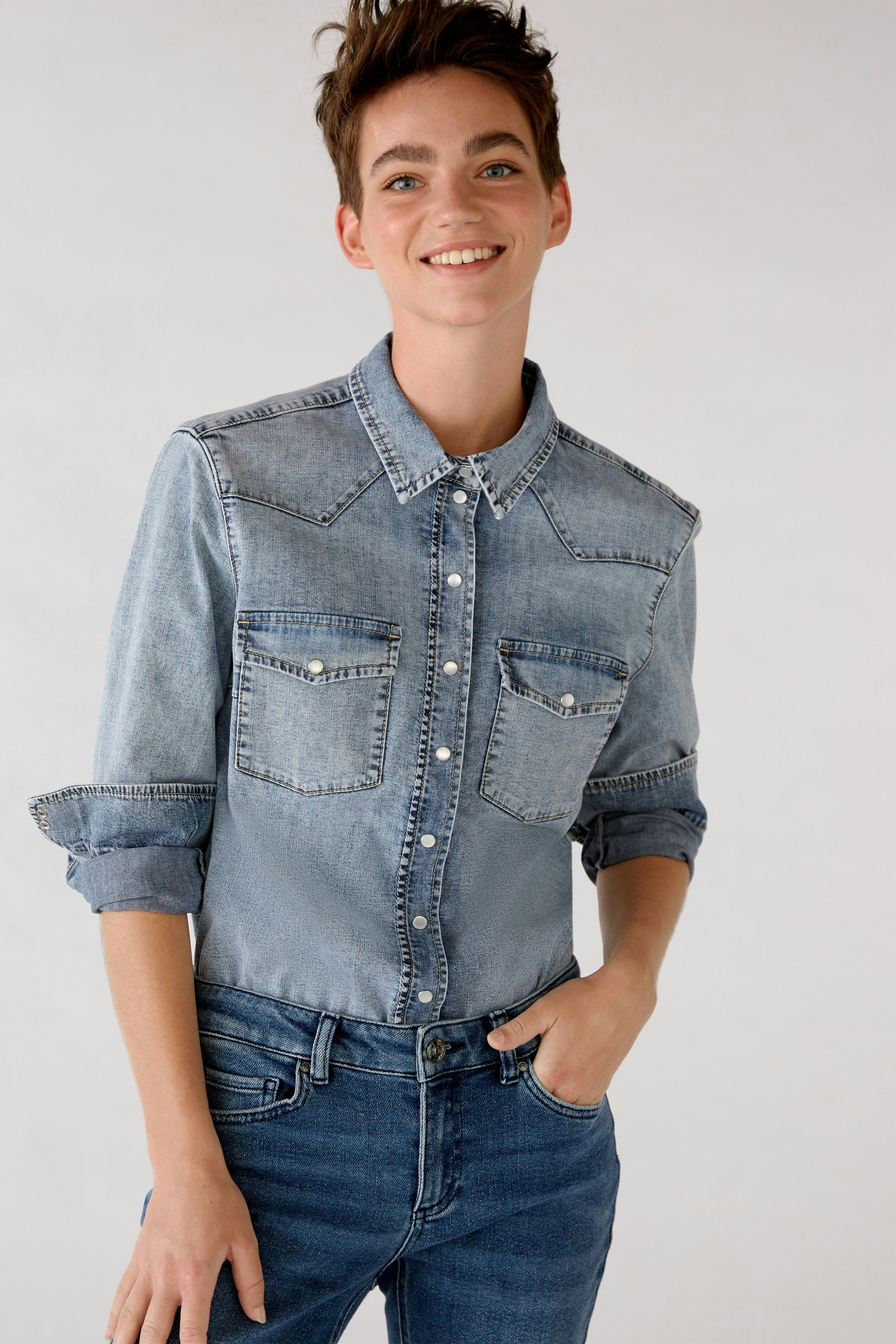 Bild 4 von Jeans bluse - blue denim in blue denim | Oui