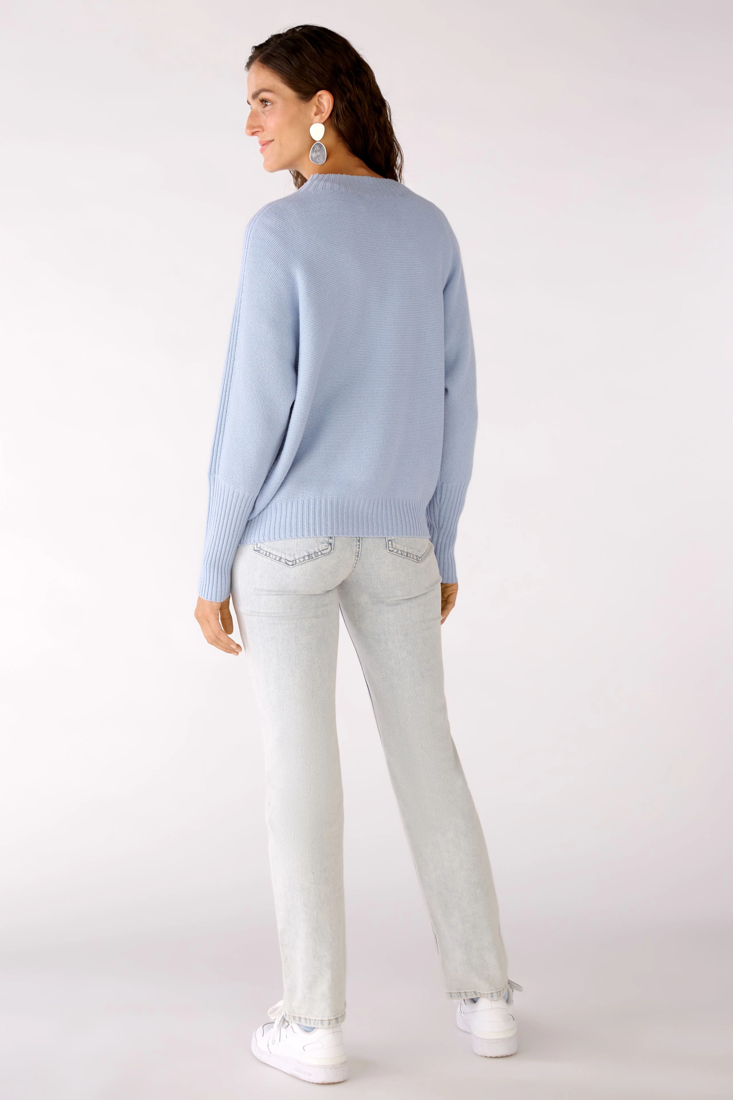 Image 3 of Knitted pullover - kentucky blue in kentucky blue | Oui