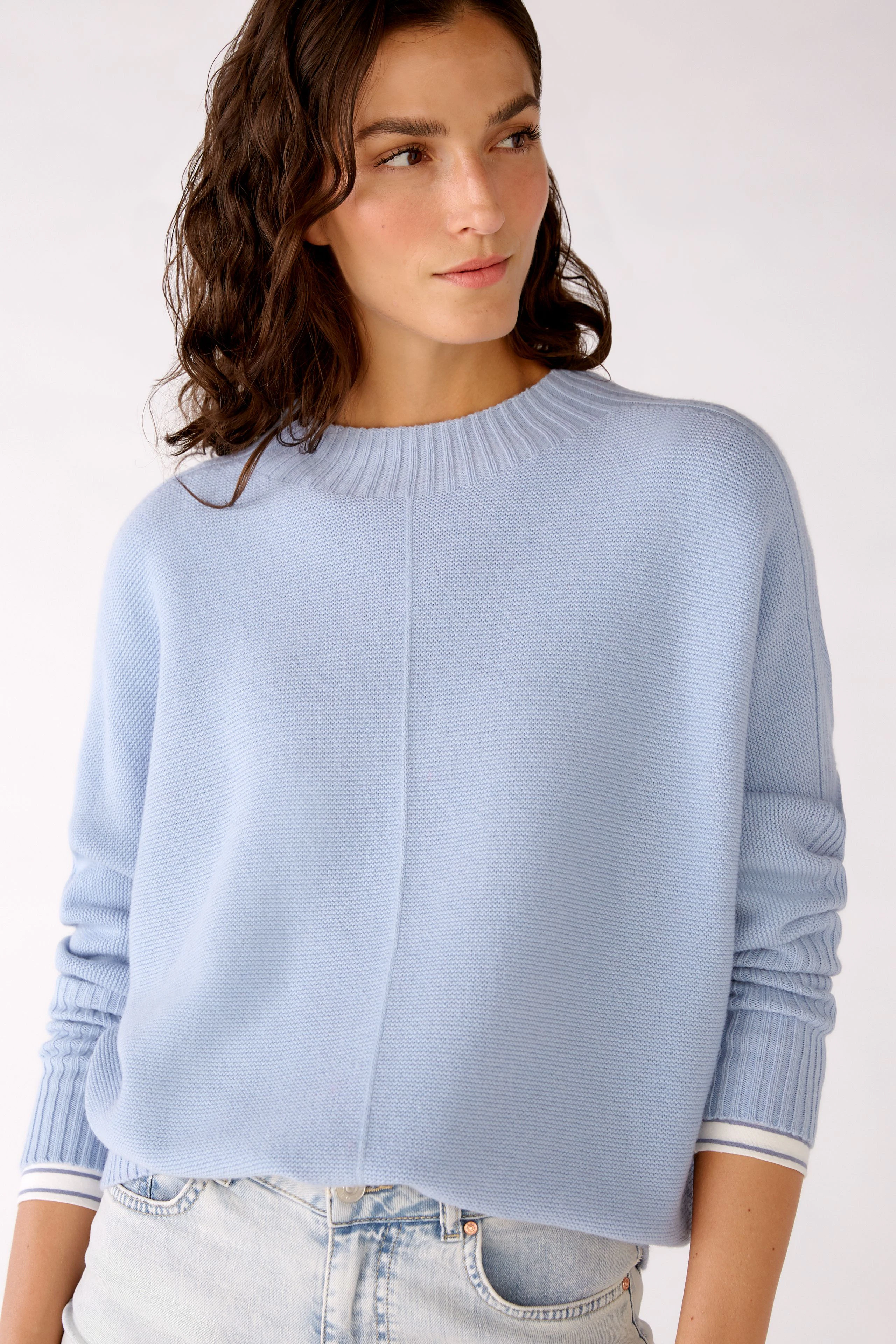 Image 4 of Knitted pullover - kentucky blue in kentucky blue | Oui