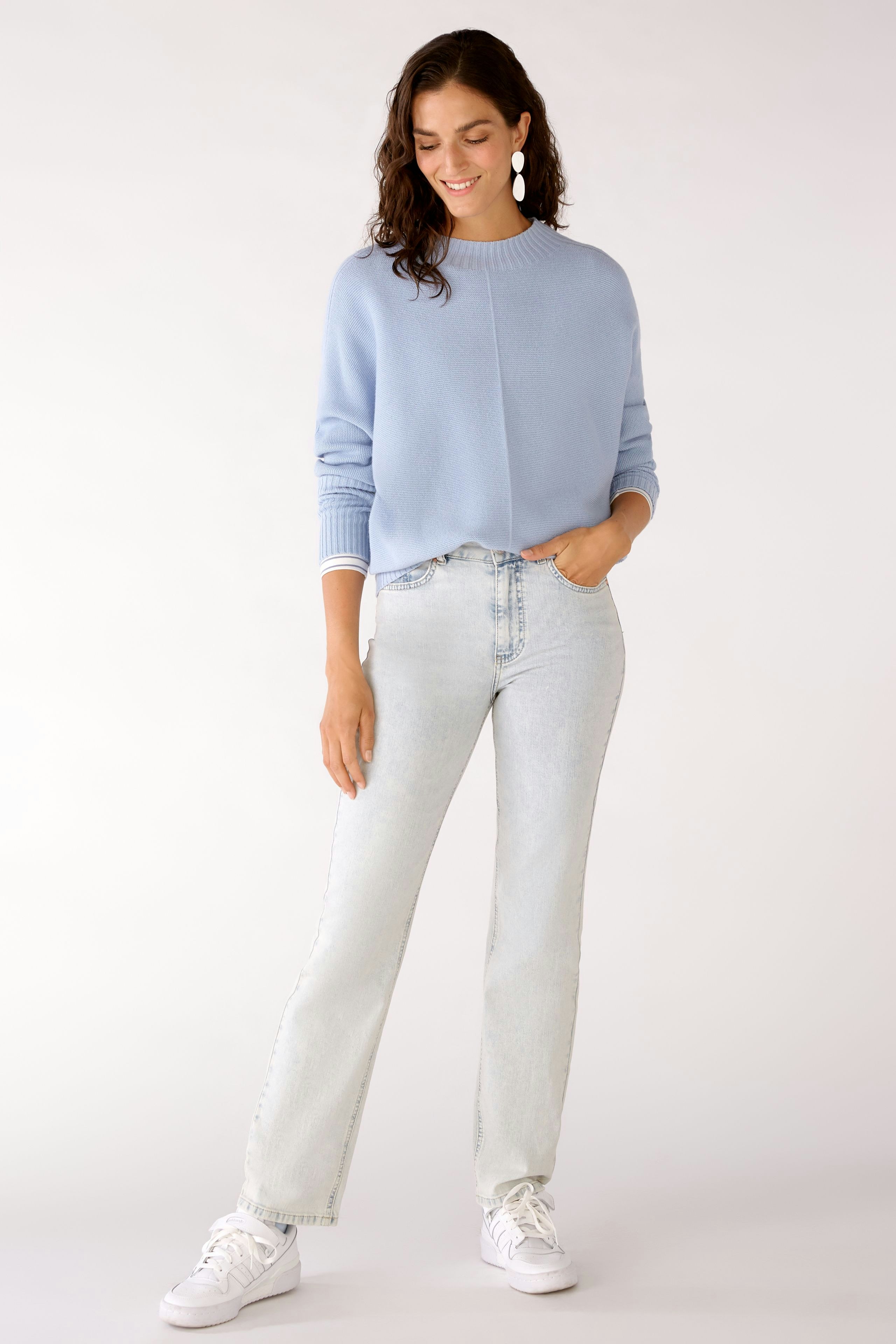 Bild 2 von Long-sleeved shirt - white blue in white blue | Oui