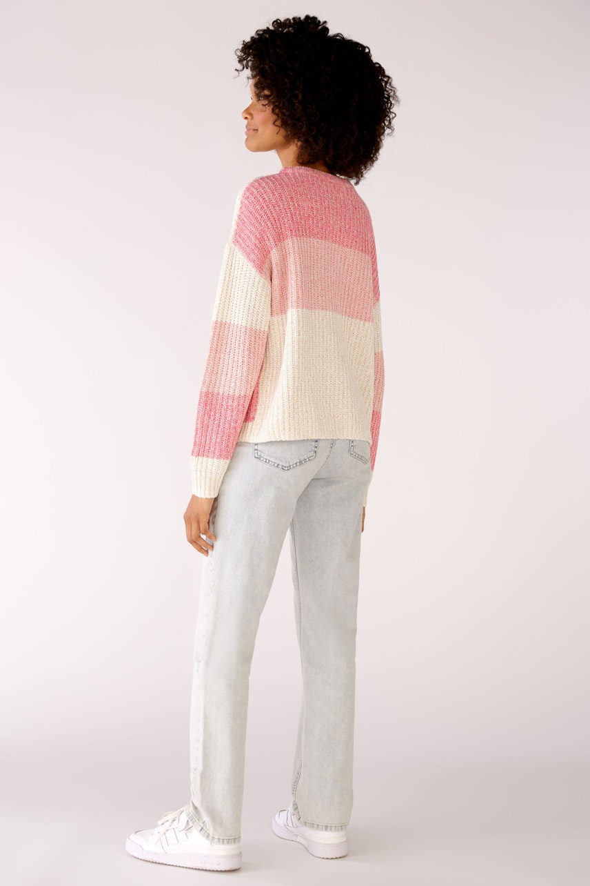 Bild 3 von Knitted pullover - pink white in pink white | Oui