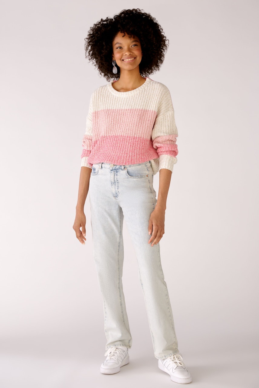 Bild 1 von Knitted pullover - pink white in pink white | Oui