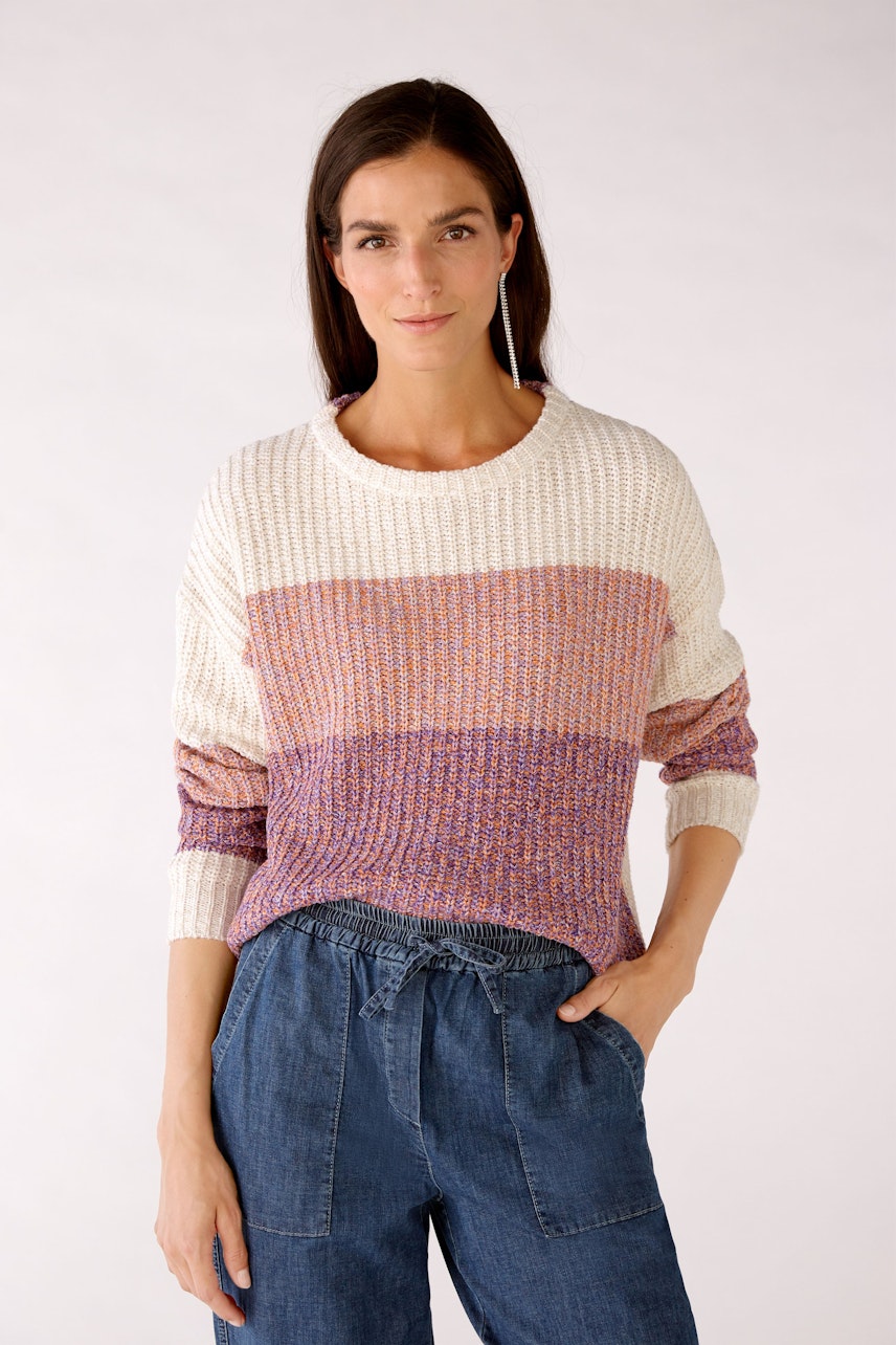 Bild 2 von Knitted pullover - lilac white in lilac white | Oui