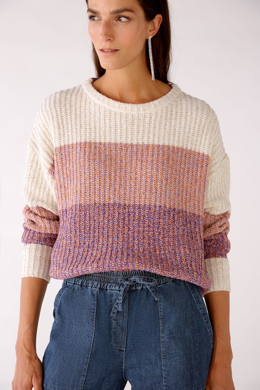 Bild 4 von Knitted pullover - lilac white in lilac white | Oui