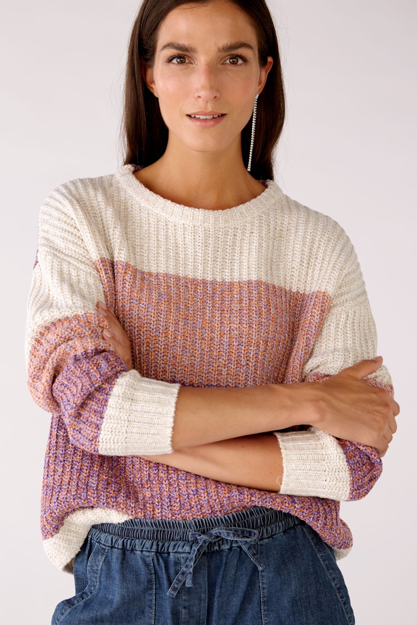 Bild 5 von Knitted pullover - lilac white in lilac white | Oui