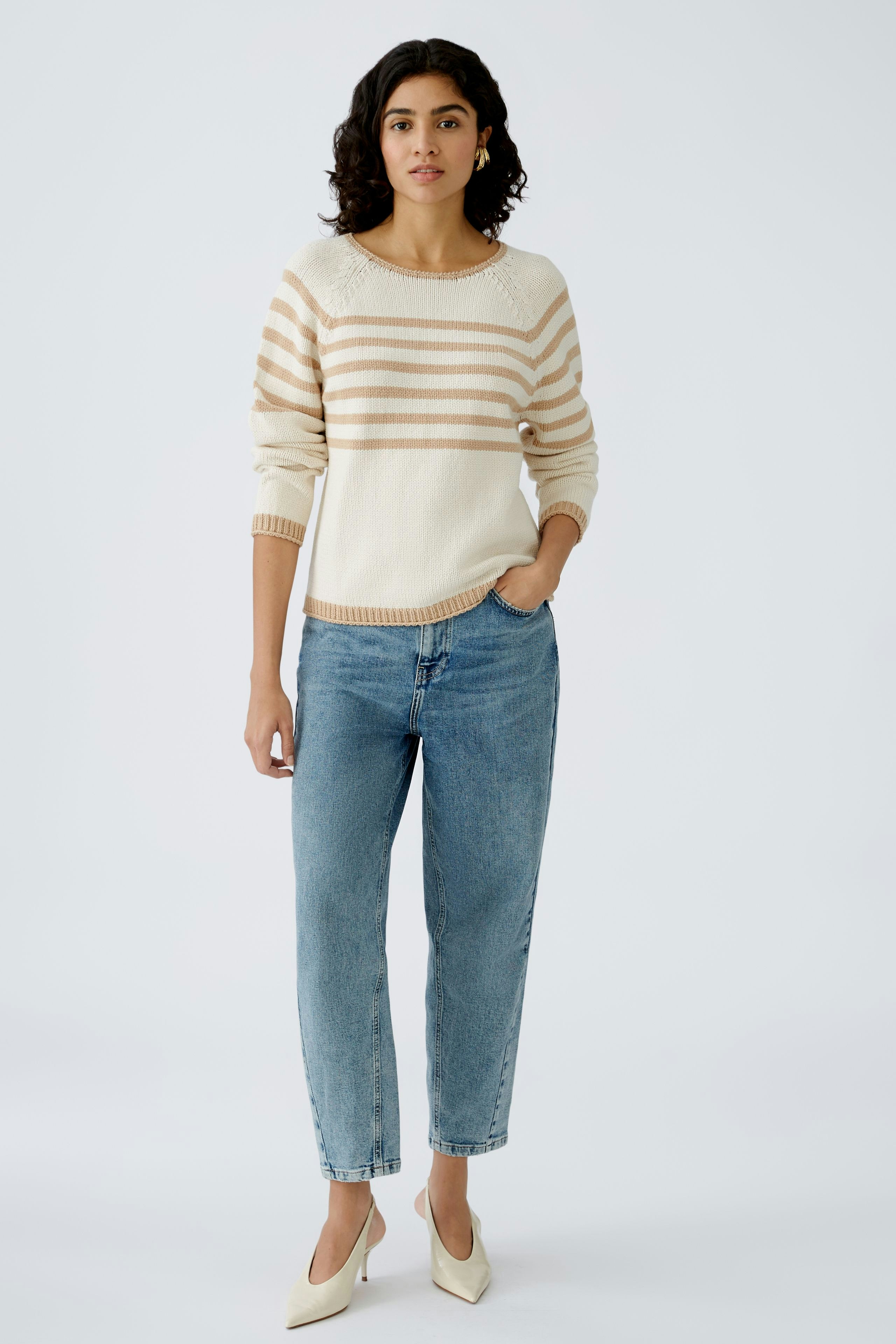 Pullover - white camel