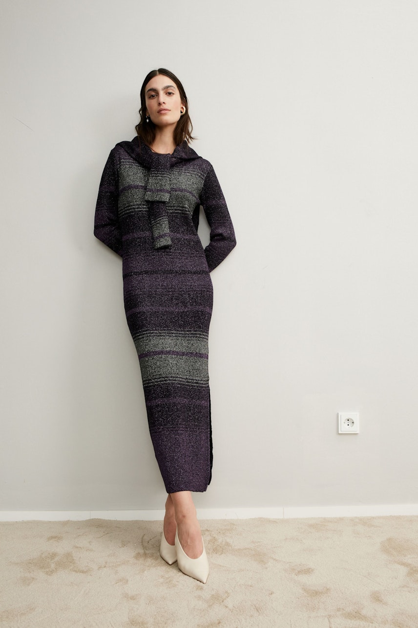 Bild 7 von Knitted dress - lilac grey in lilac grey | Oui