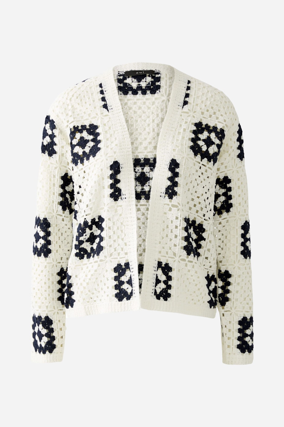 Strickjacke - white blue