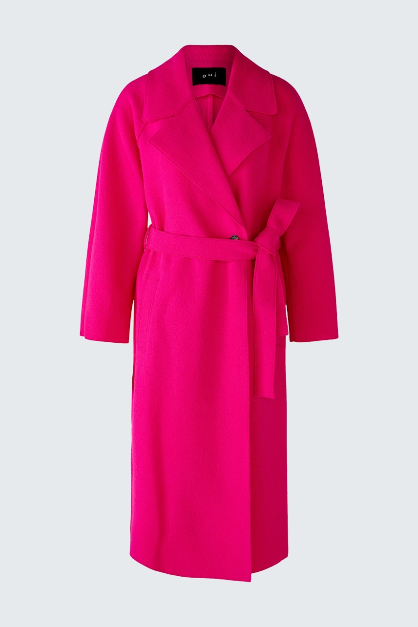 Bild 7 von Double breasted coat - dark pink in dark pink | Oui