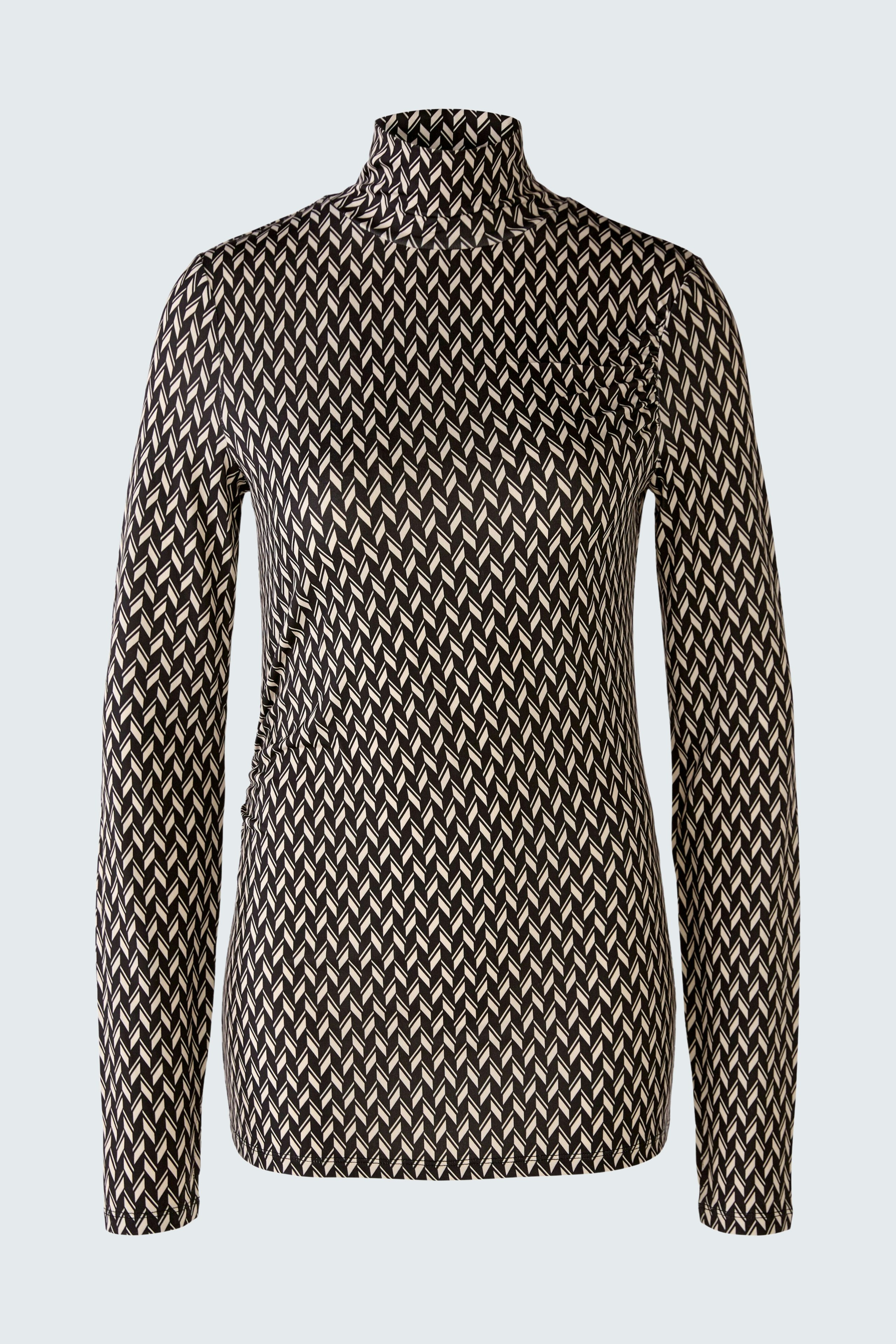 Bild 1 von Stehkragenshirt - black offwhite in black offwhite | Oui