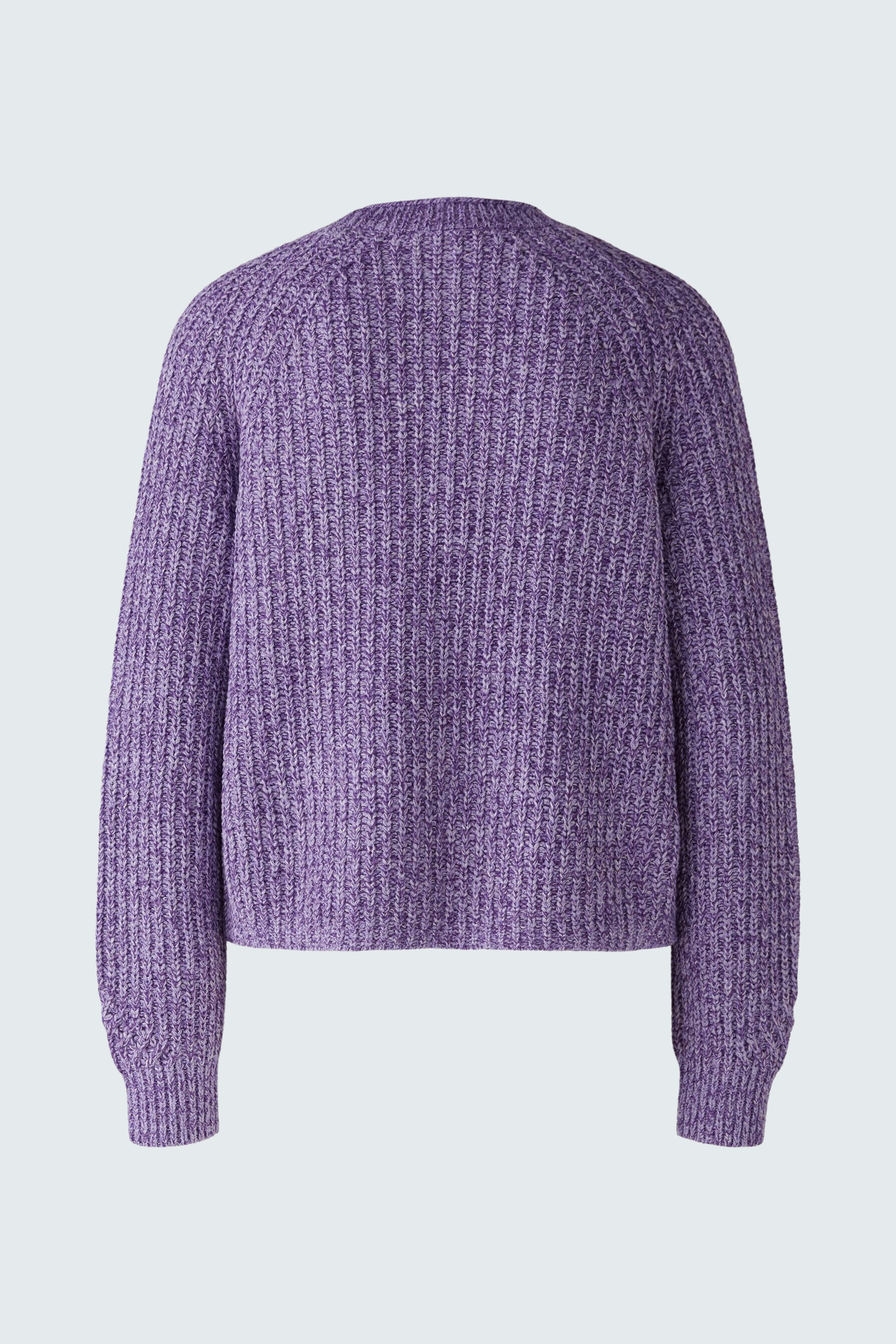Cozy women's cardigan in soft purple knit, perfect for layering and casual wear.