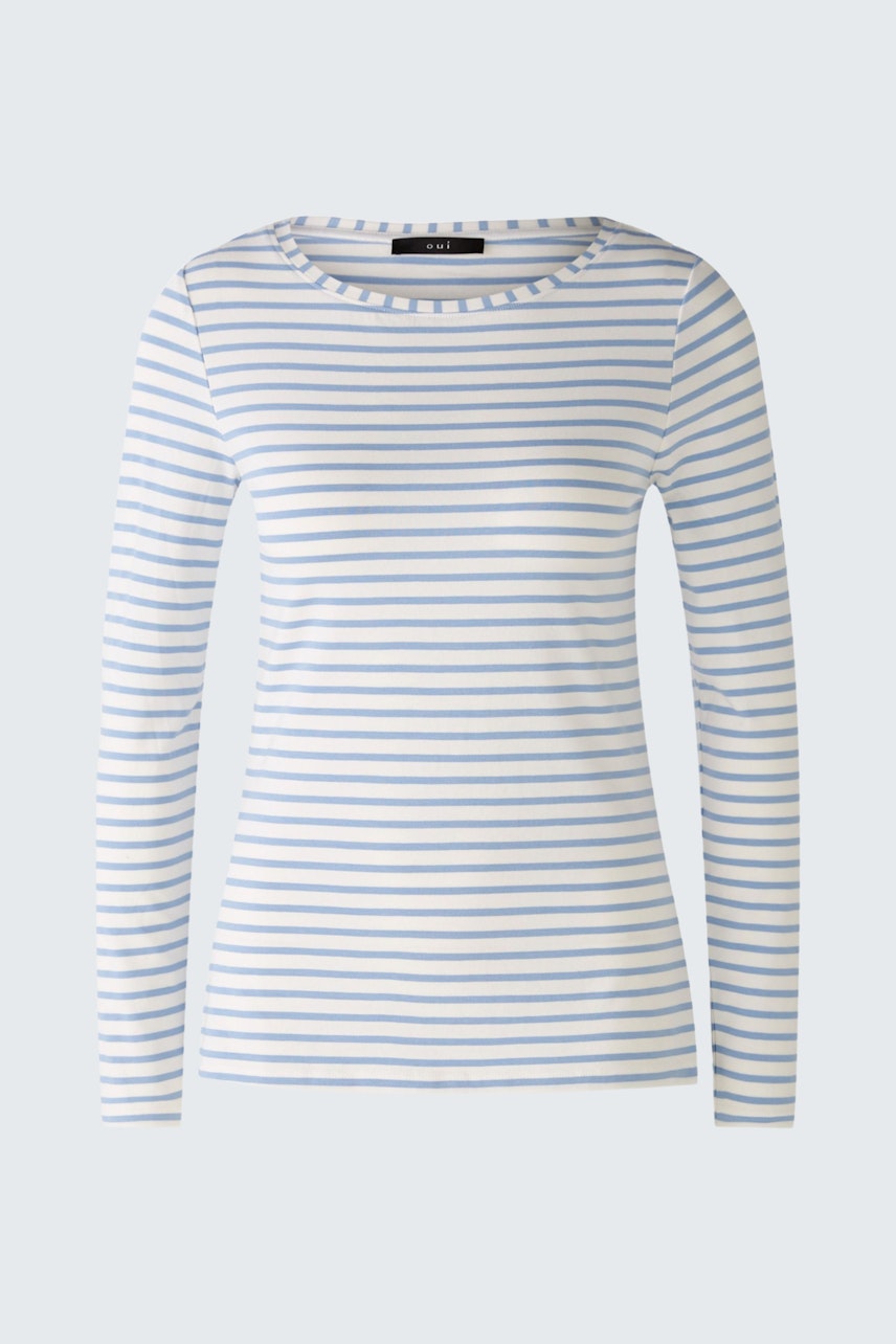 Bild 7 von SUMIKO Langarmshirt - white blue in white blue | Oui