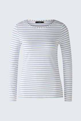 SUMIKO Long-sleeve shirt - white blue