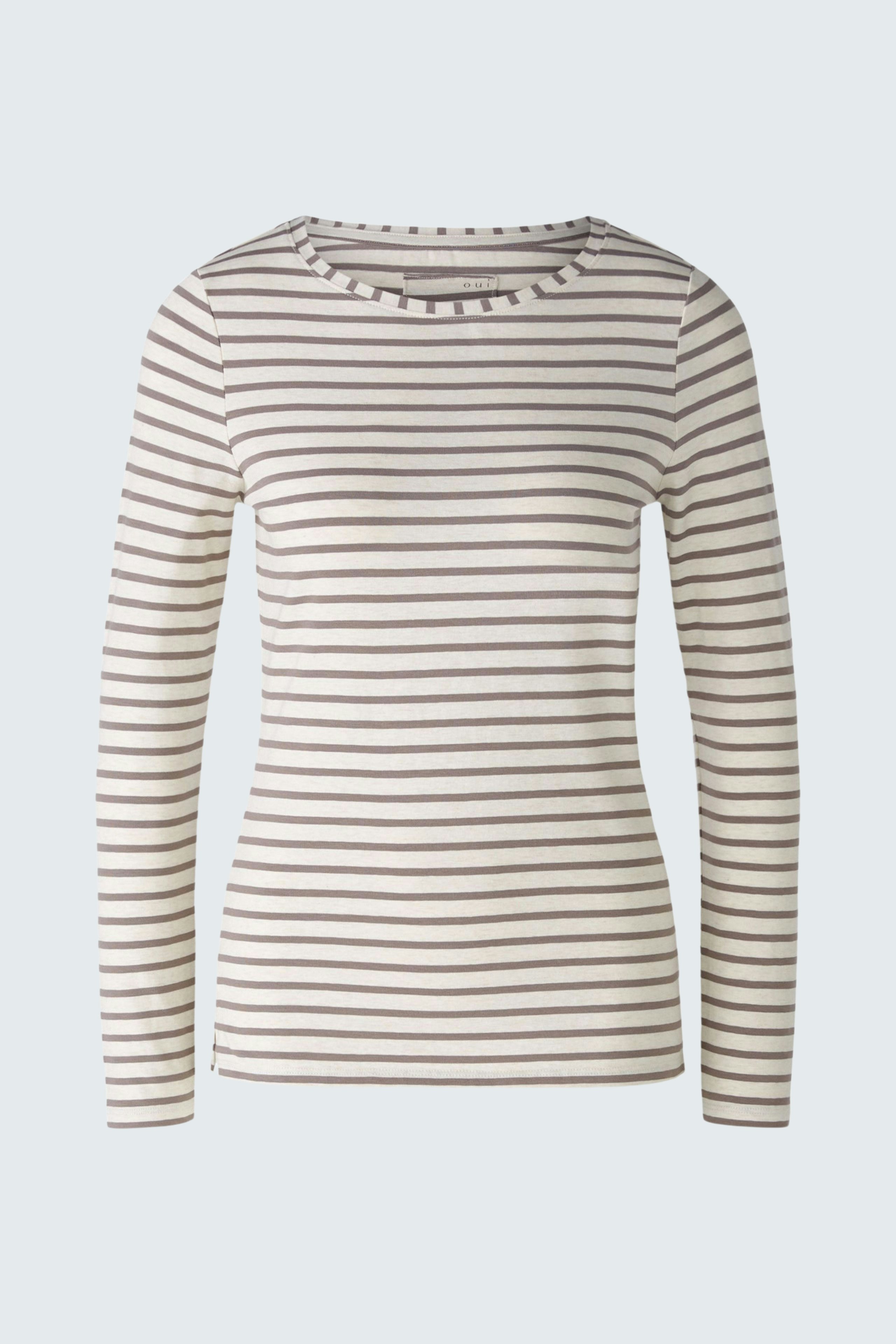 Bild 6 von SUMIKO Long-sleeve shirt - dark brown offwhite in dark brown offwhite | Oui