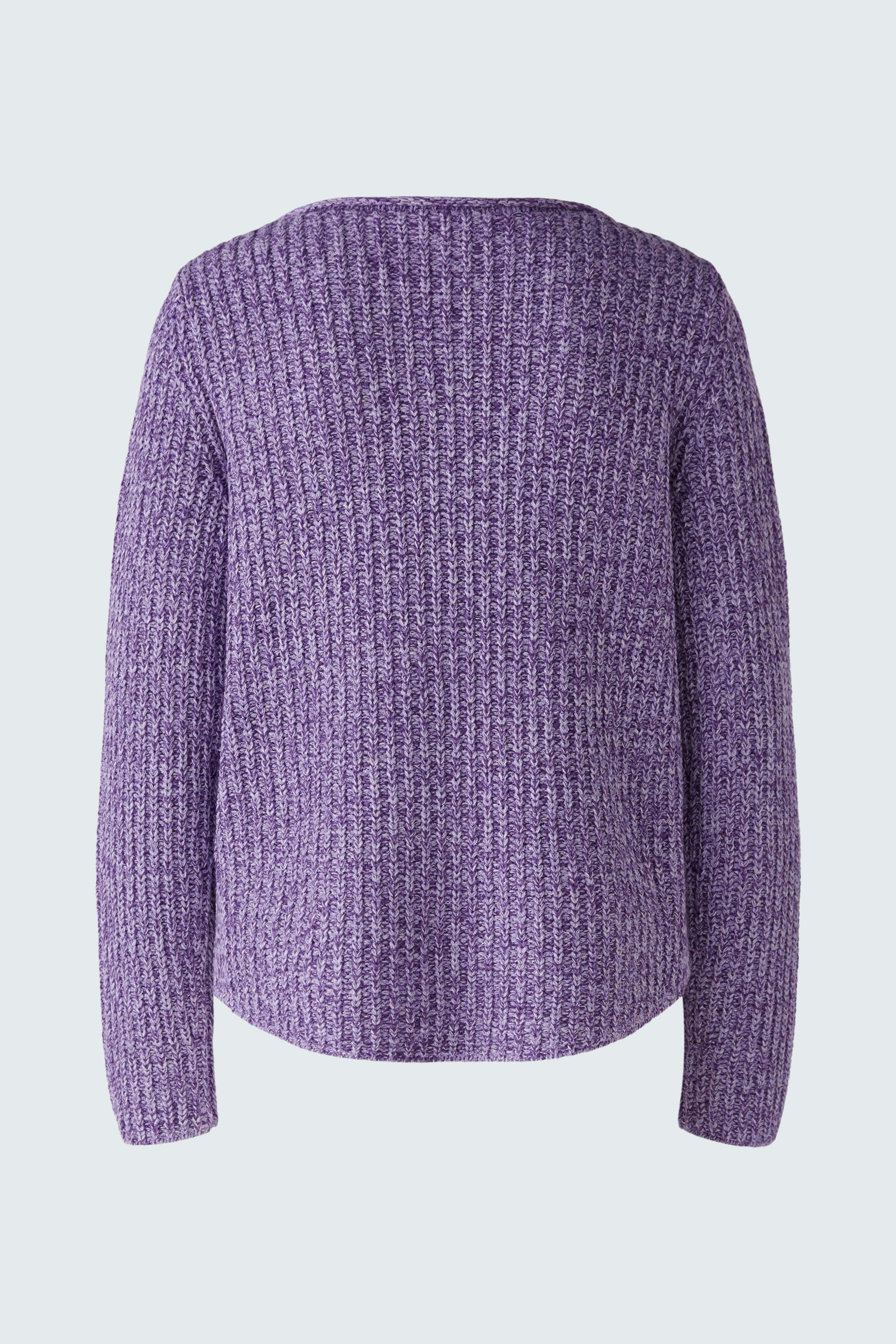 Damen-Pullover in lila: Weicher, strukturierter Strick mit lässigem Schnitt, ideal für den Alltag.