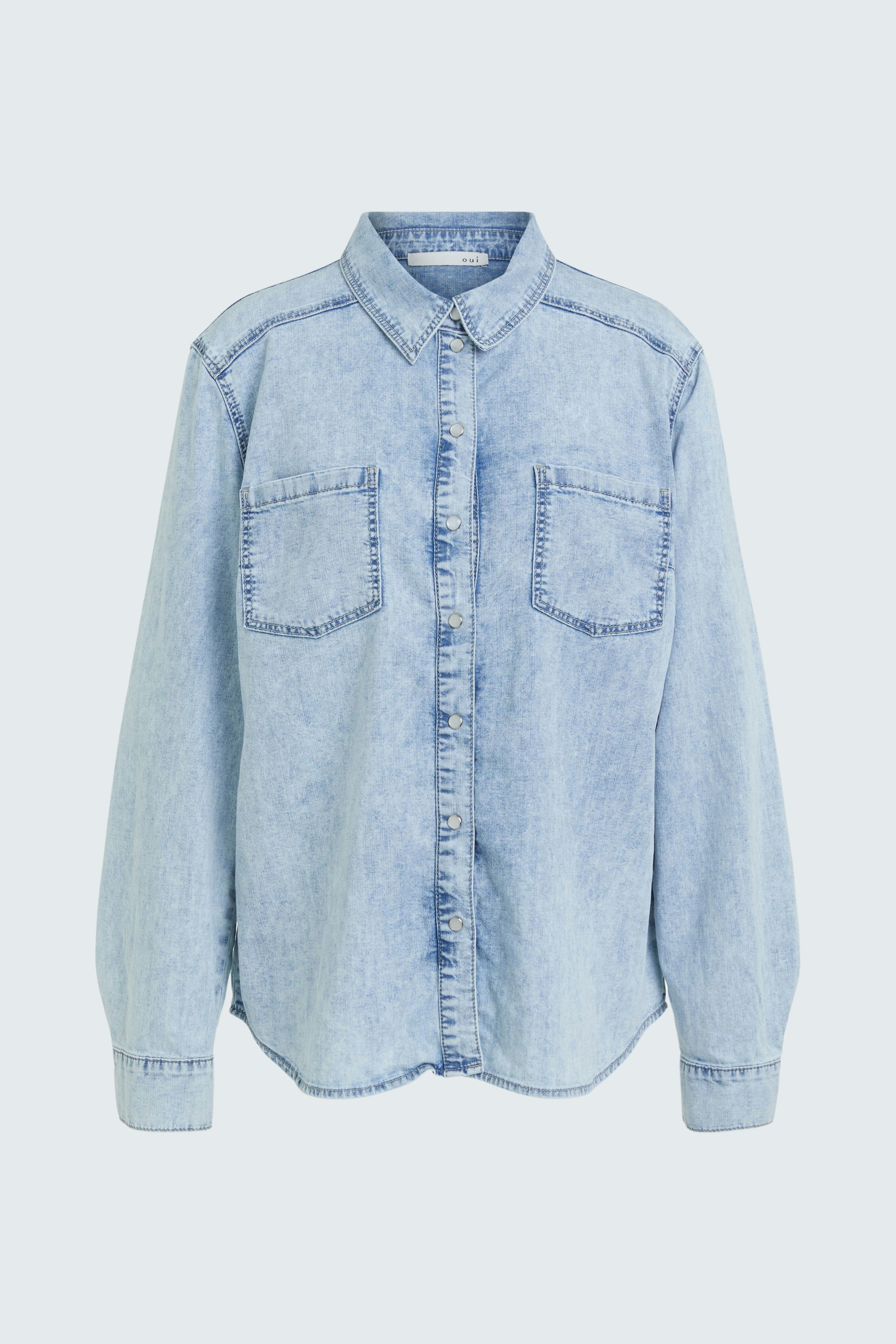 Bild 8 von Shirt blouse - blue denim in blue denim | Oui