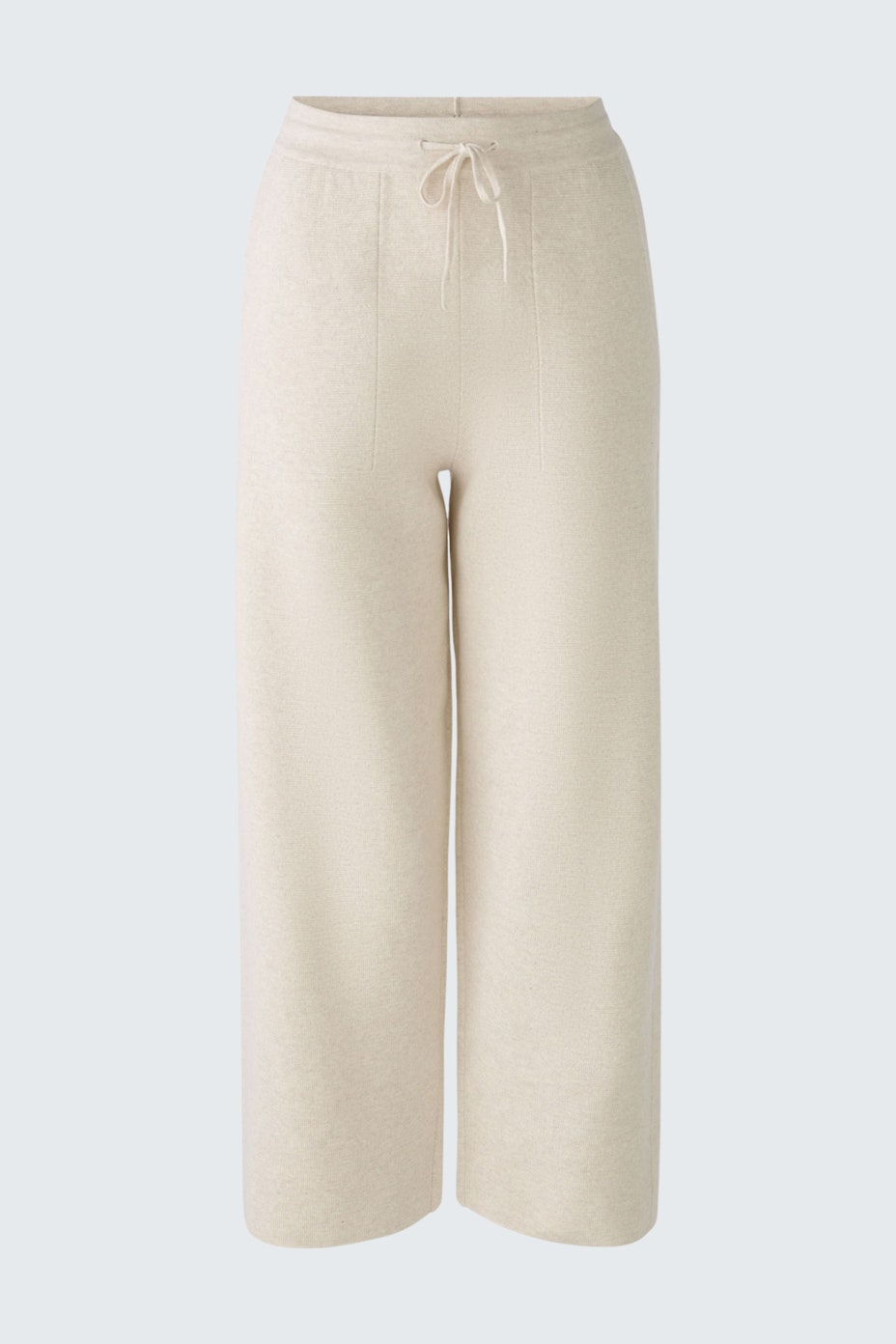 Knitted trousers - light beige mel