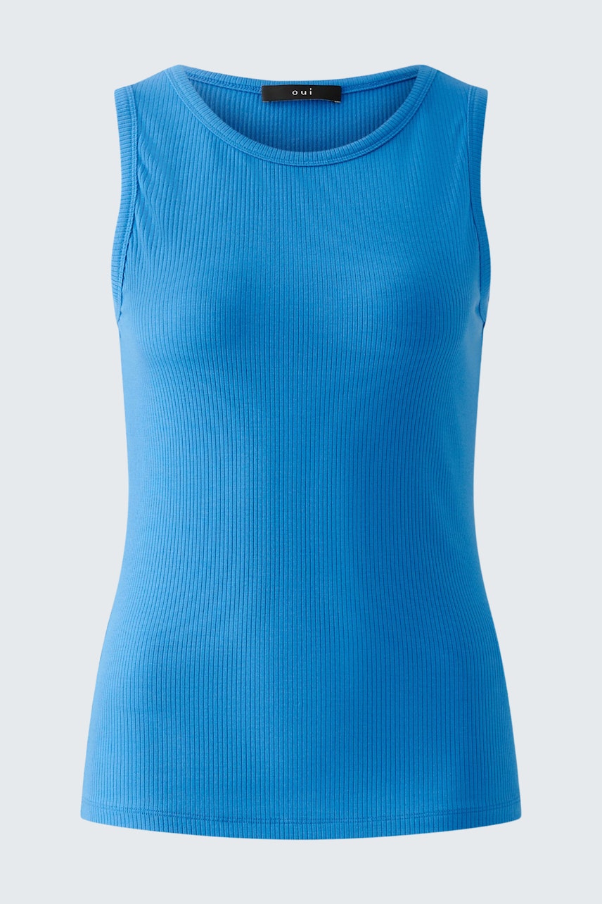 Sportliches Damen-Top in leuchtendem Blau, ideal für aktive Tage und lässige Outfits.