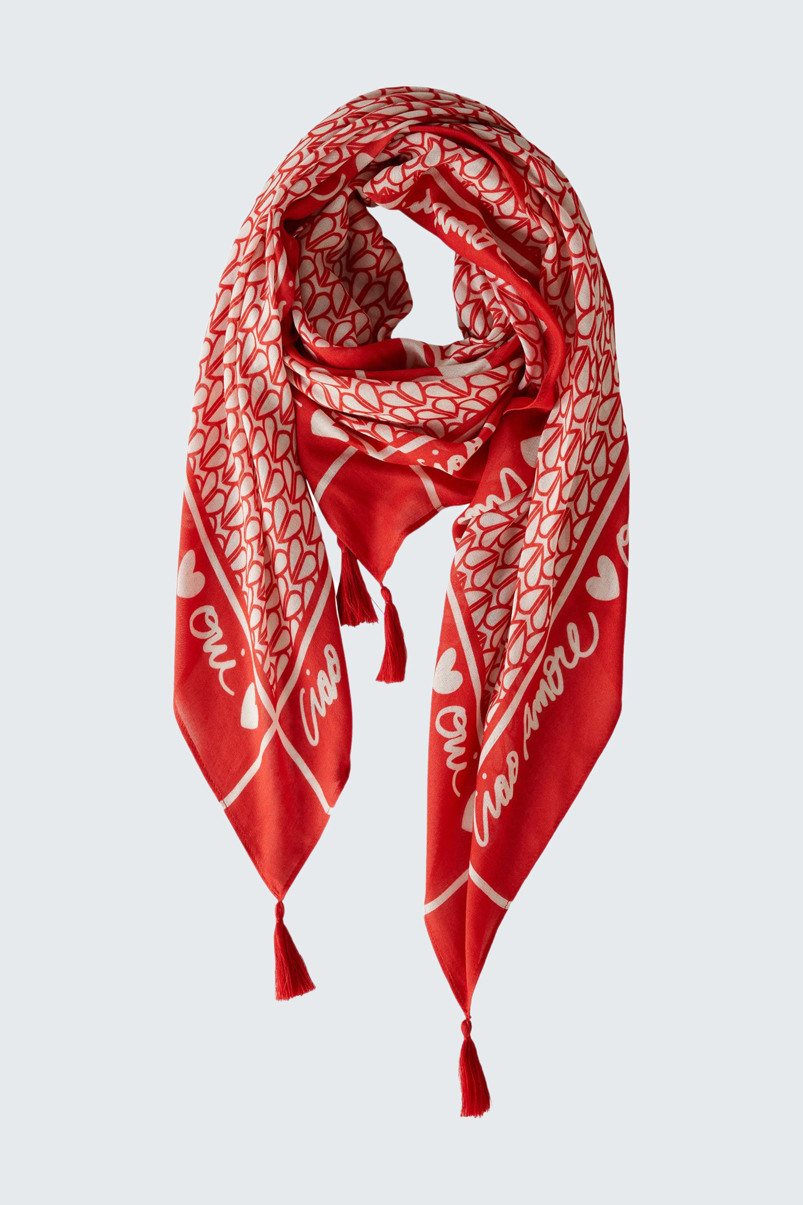 Image 1 of Scarf - red white in red white | Oui