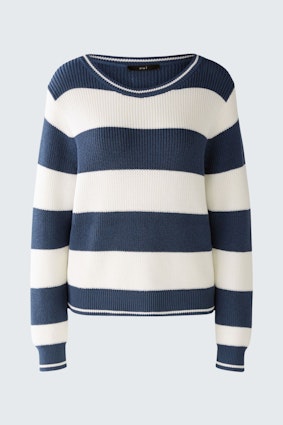 Pullover - blue white