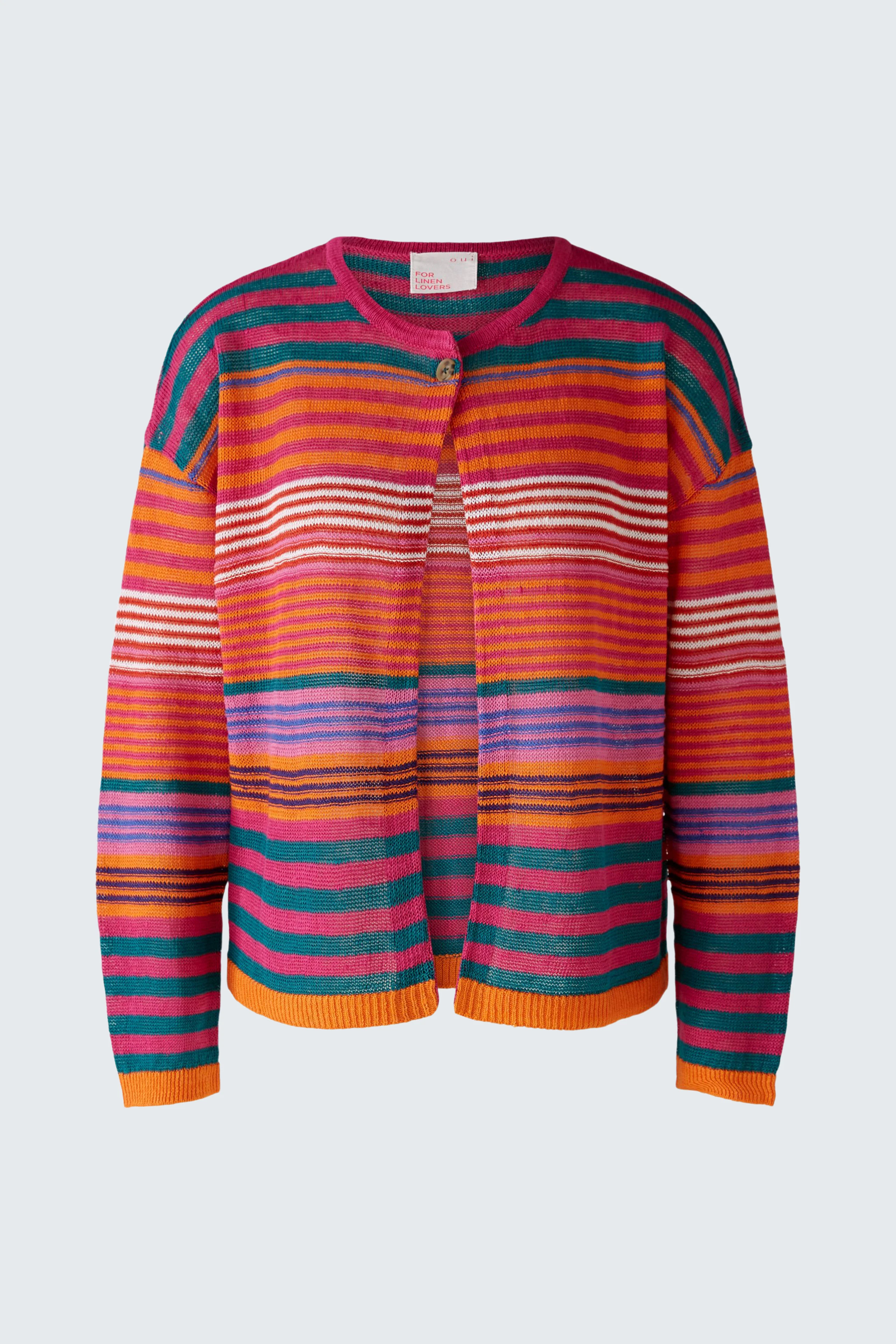 Cardigan - pink green