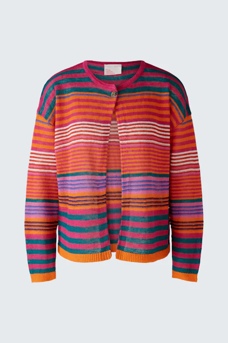 Strickjacke - pink green