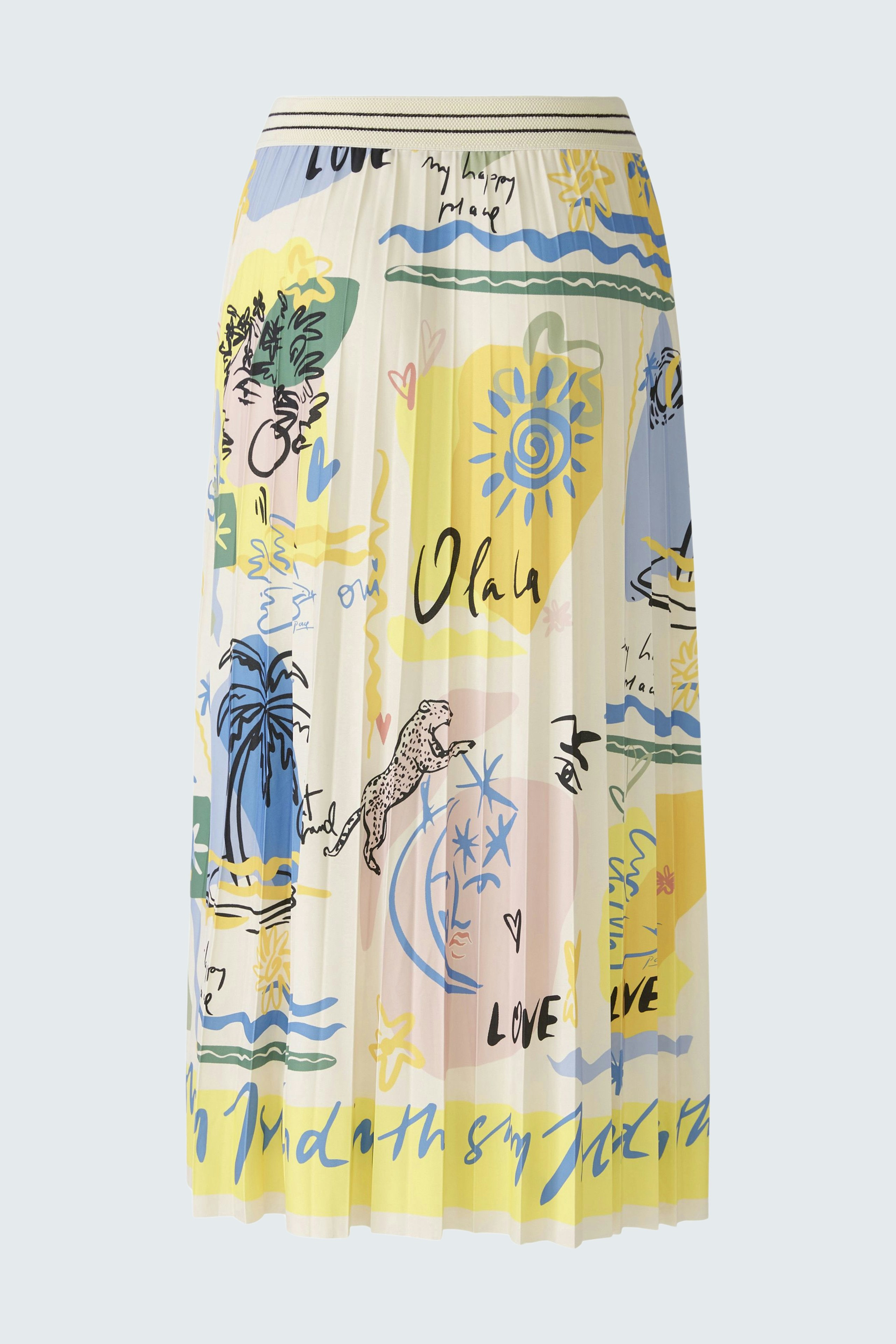 Bild 7 von Midi skirt - yellow blue in yellow blue | Oui