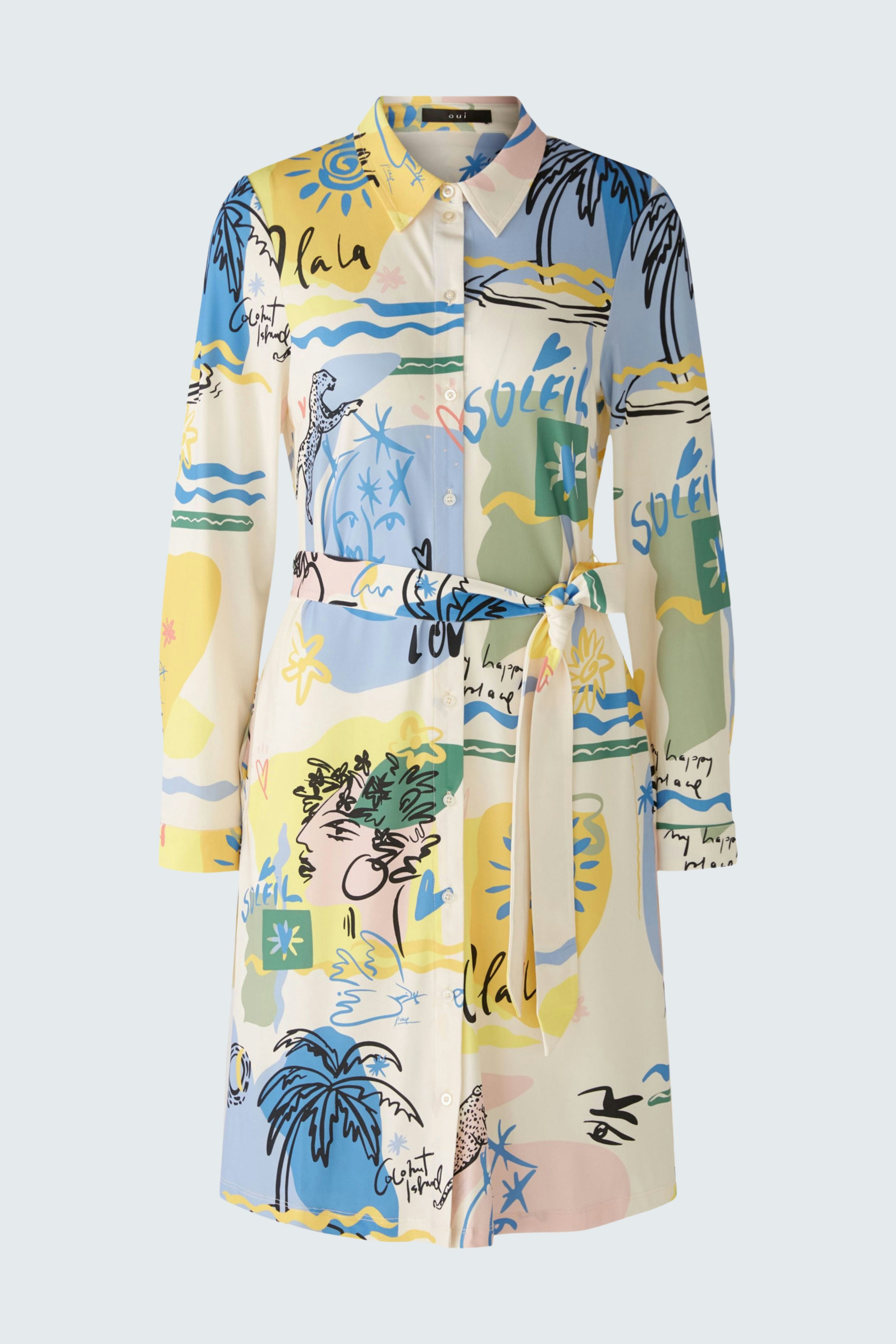 Bild 7 von Shirt blouse dress - yellow blue in yellow blue | Oui