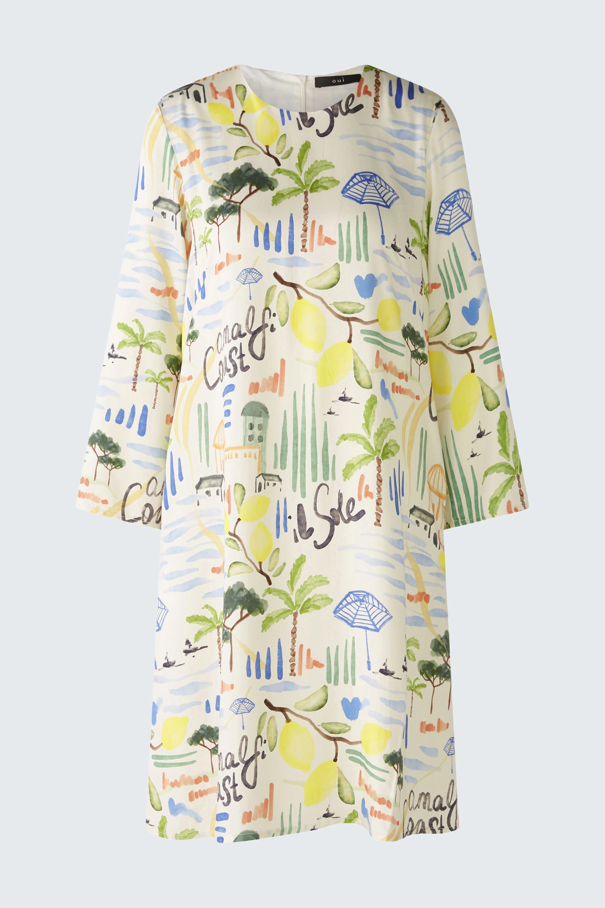 Image 8 of Dress - white blue in white blue | Oui