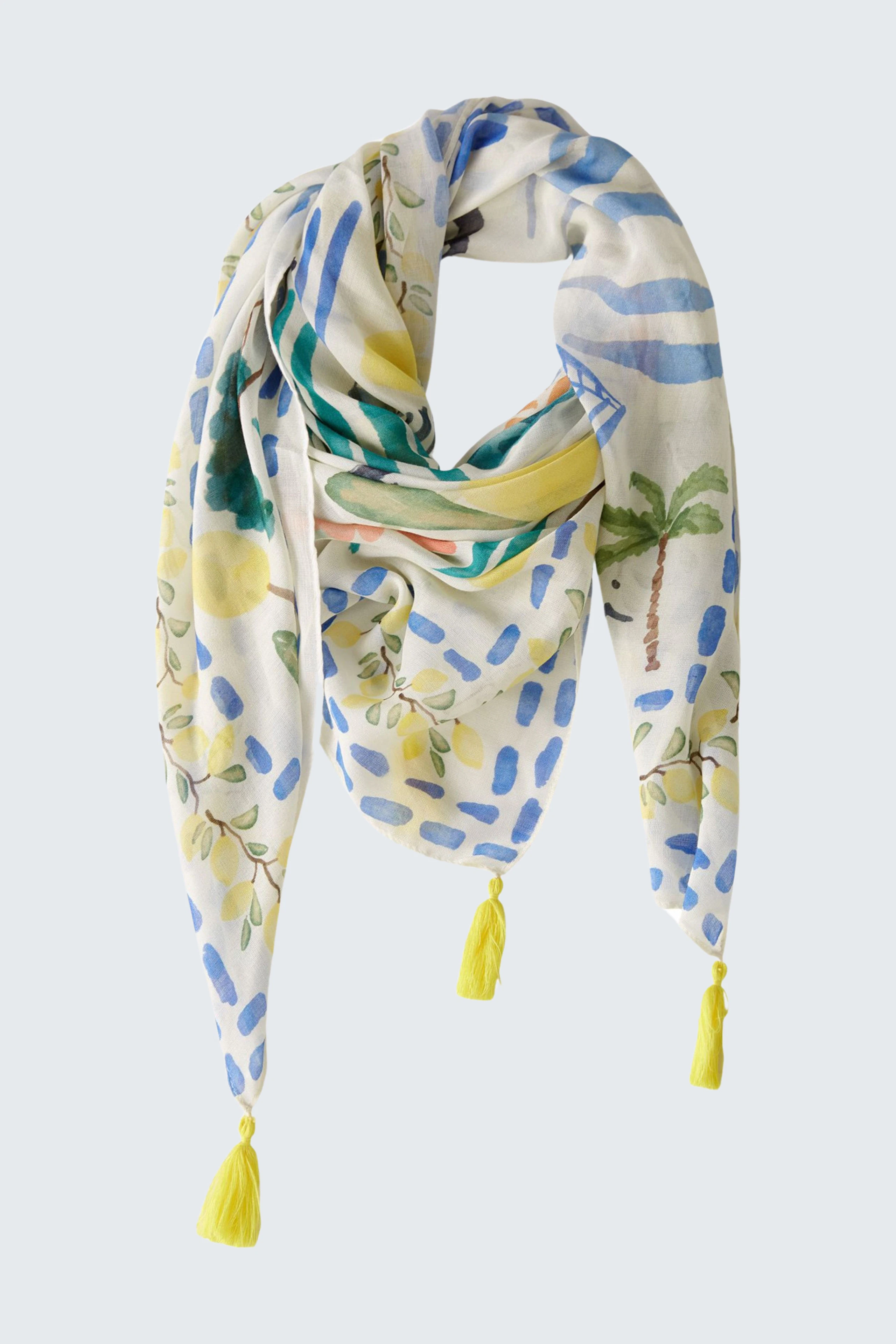 Bild 5 von Scarf - white blue in white blue | Oui