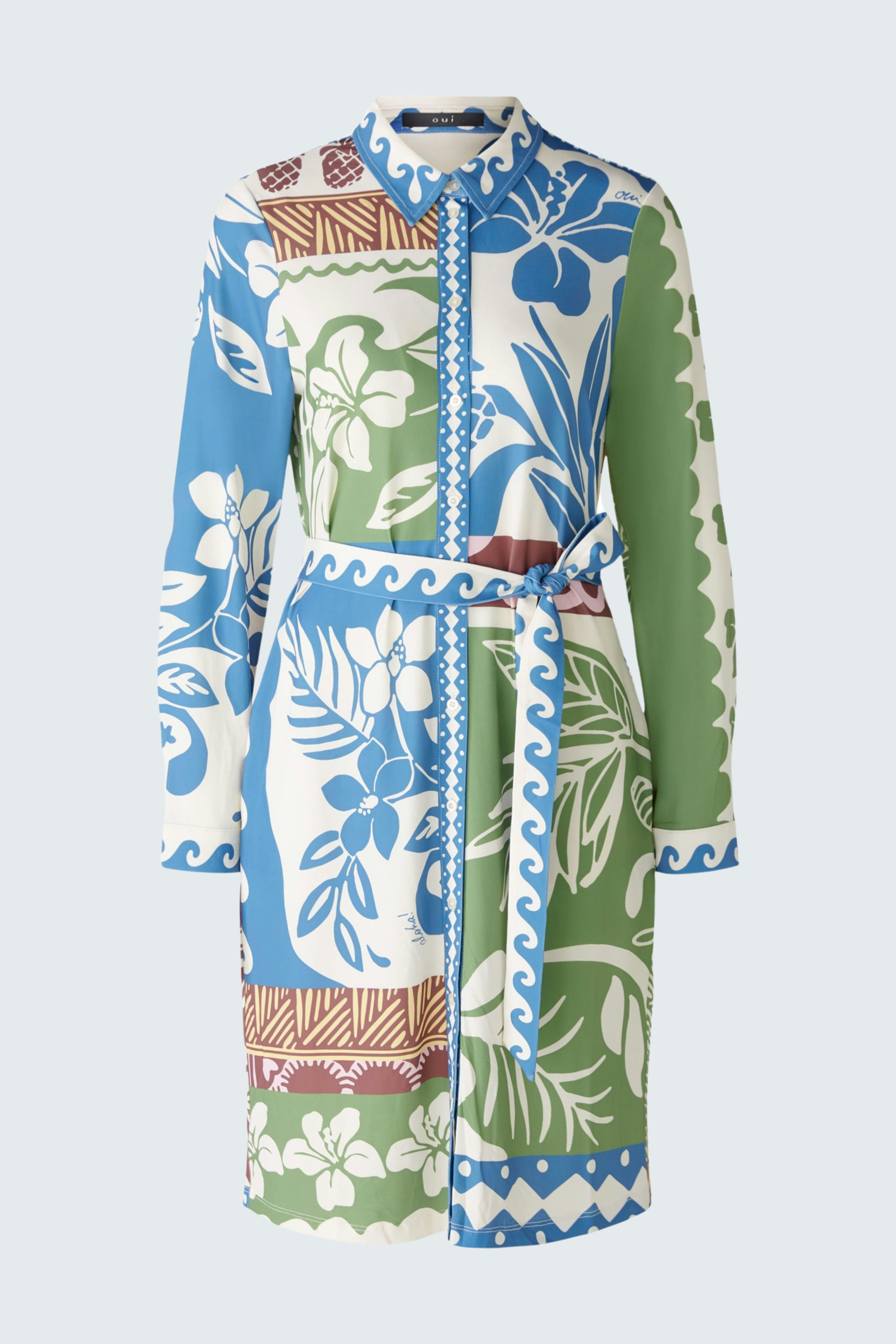 Bild 6 von Shirt blouse dress - blue green in blue green | Oui