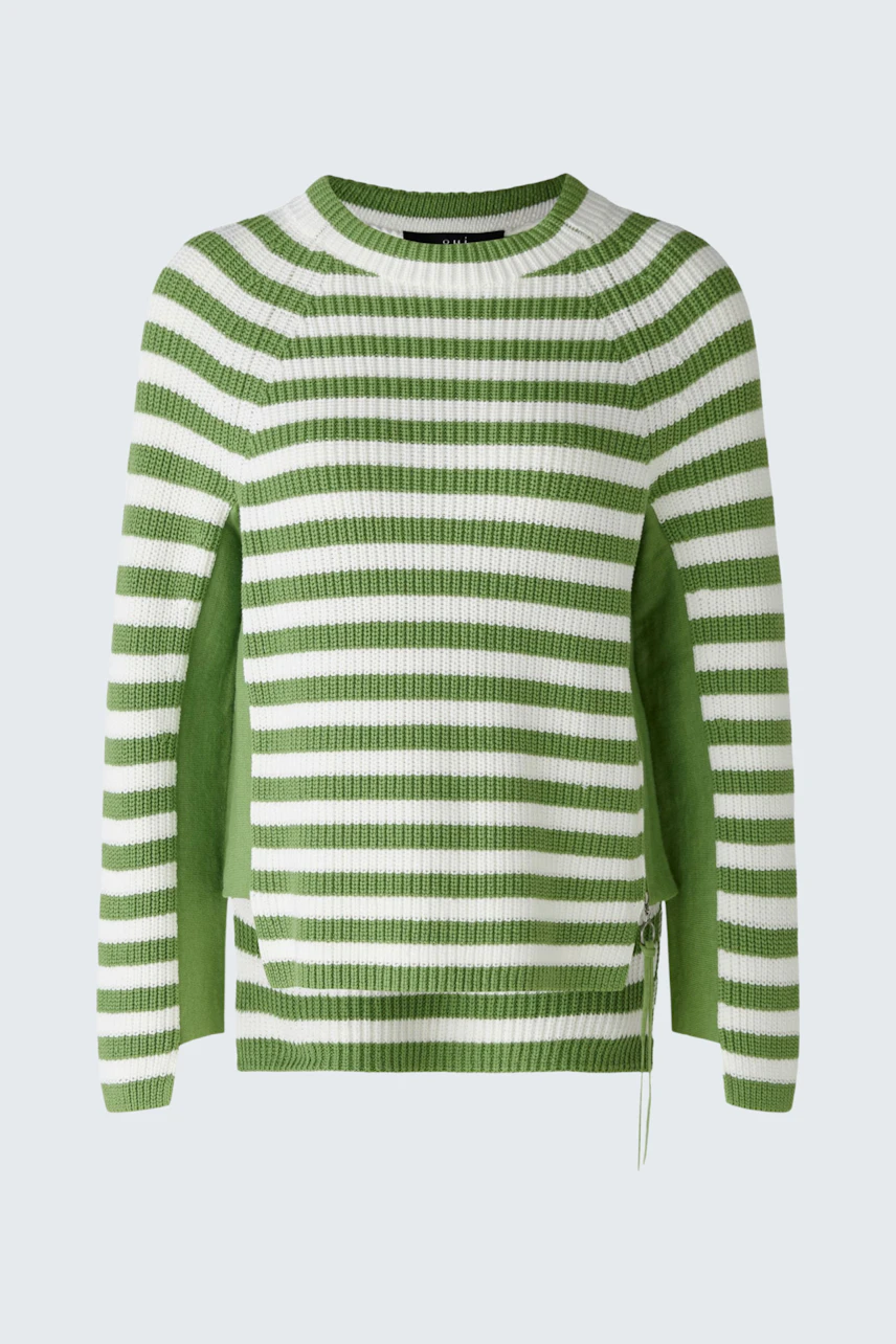 Image 8 of RUBI  Pullover - green white in green white | Oui