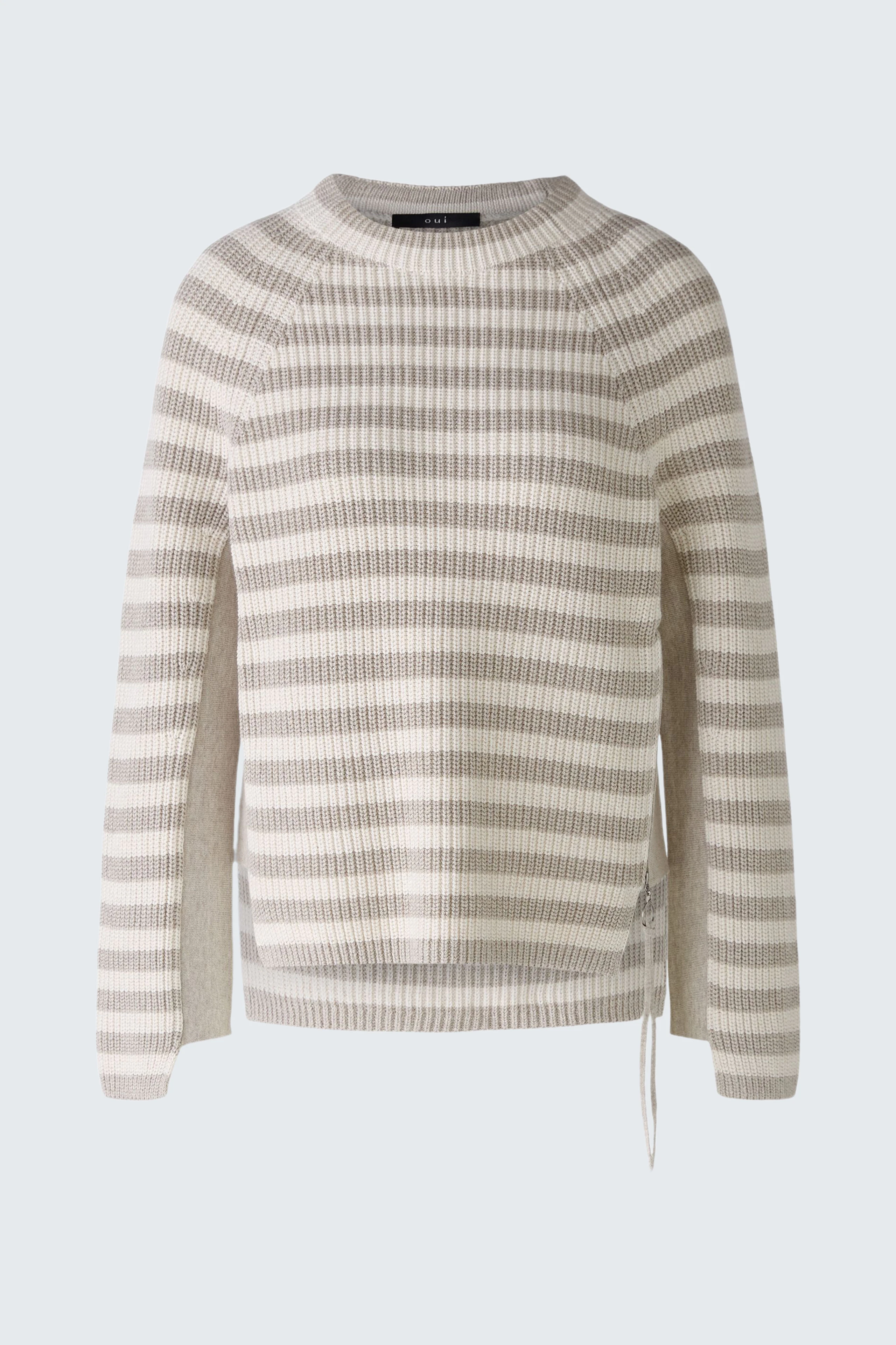Image 6 of RUBI  Pullover - lightbrown white in lightbrown white | Oui