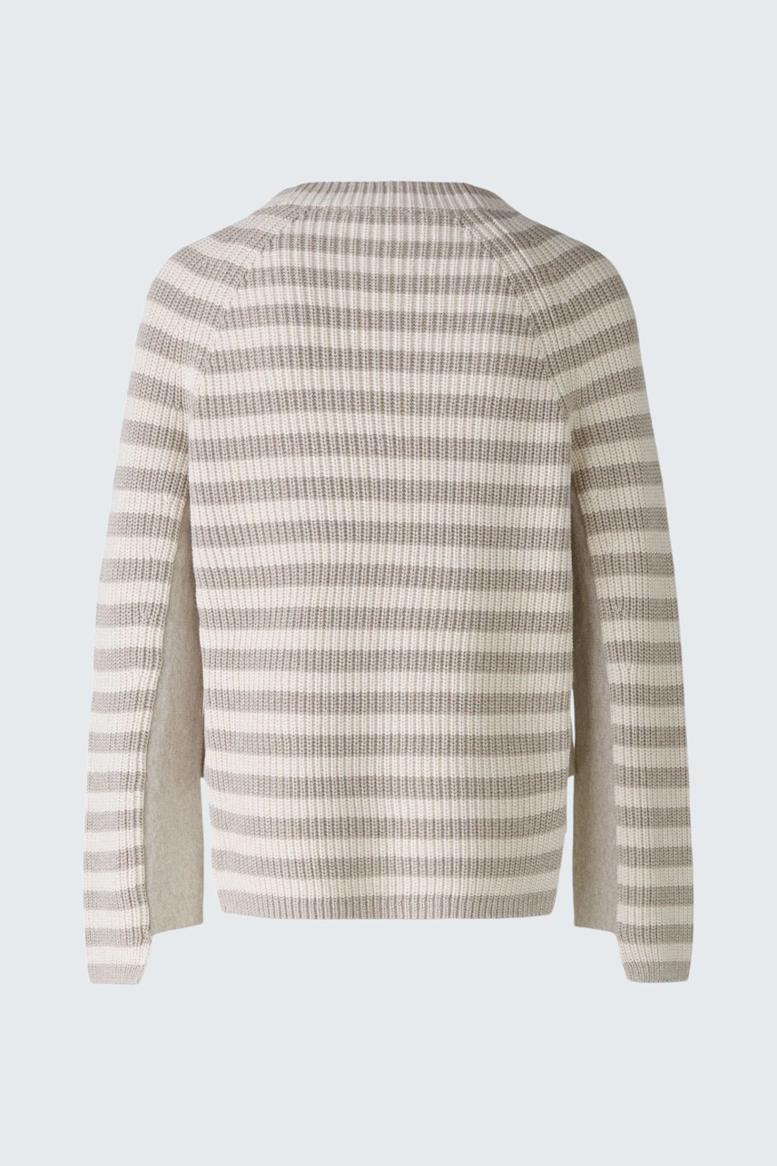 Image 8 of RUBI  Pullover - lightbrown white in lightbrown white | Oui