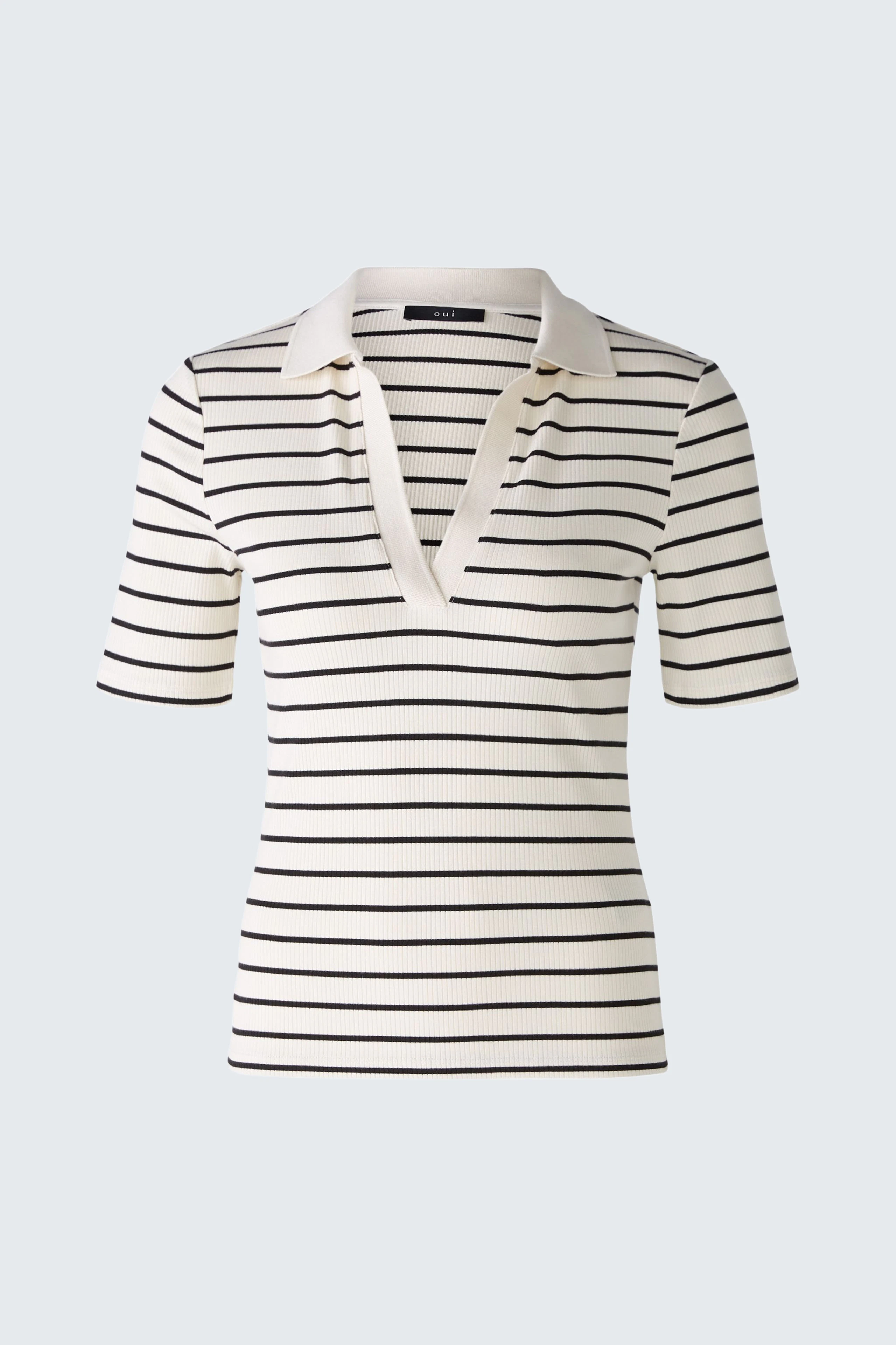 Image 6 of Polo shirt - offwhite black in offwhite black | Oui