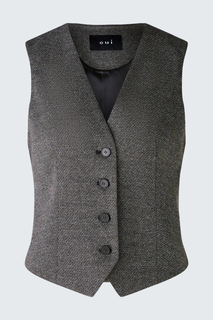 Bild 1 von Waistcoat - black offwhite in black offwhite | Oui