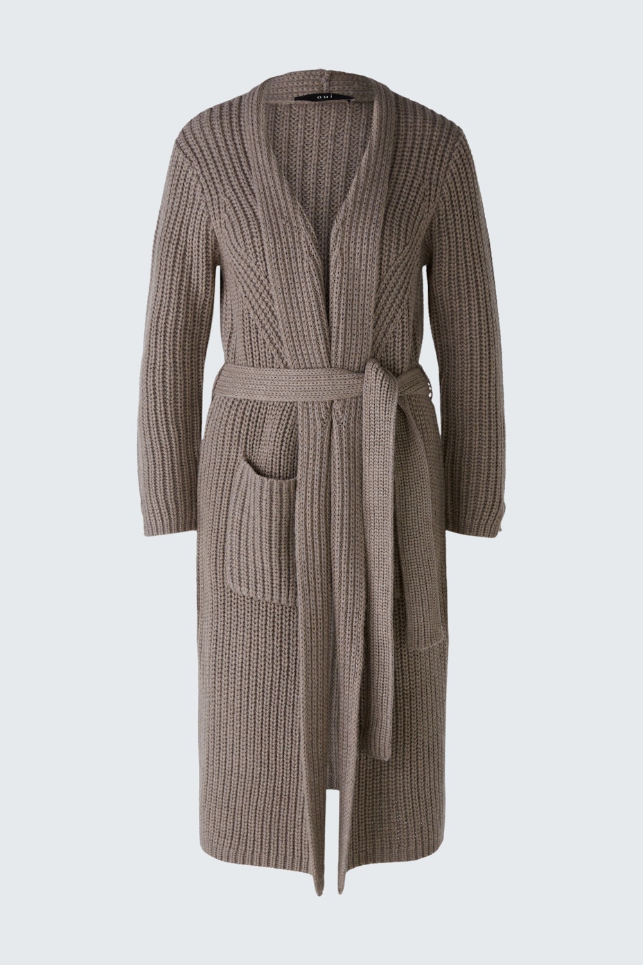 Knitted coat - smoky taupe