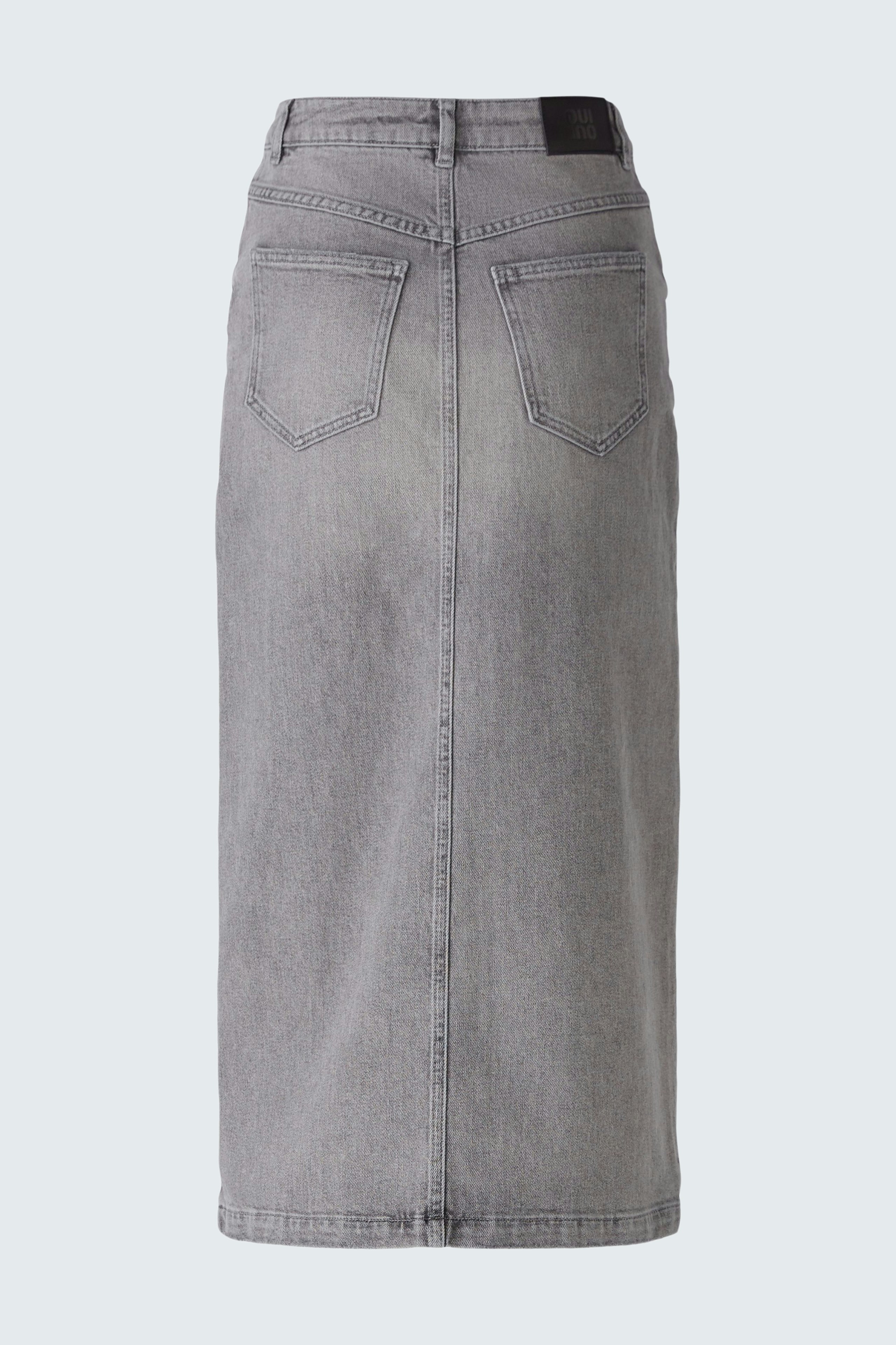 Denim skirt THE MAXI - grey denim