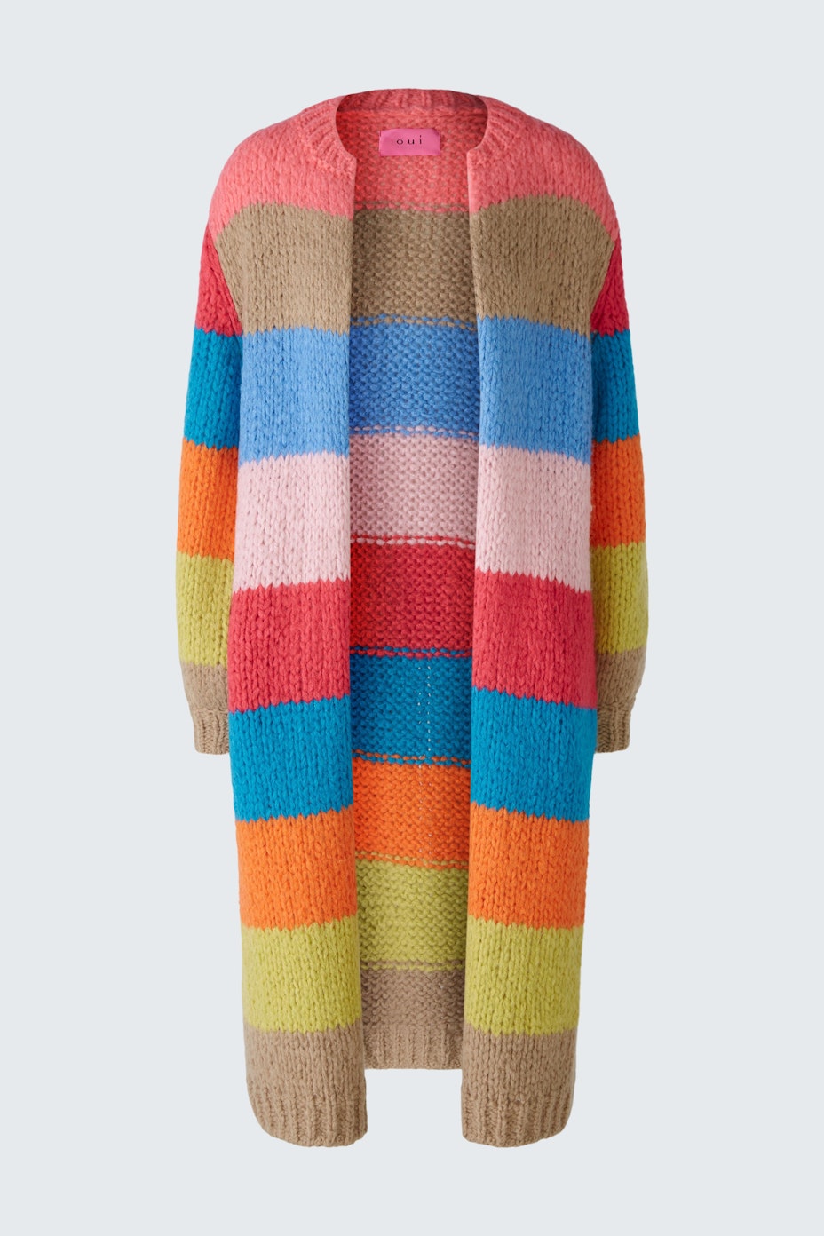 Knitted coat - red blue