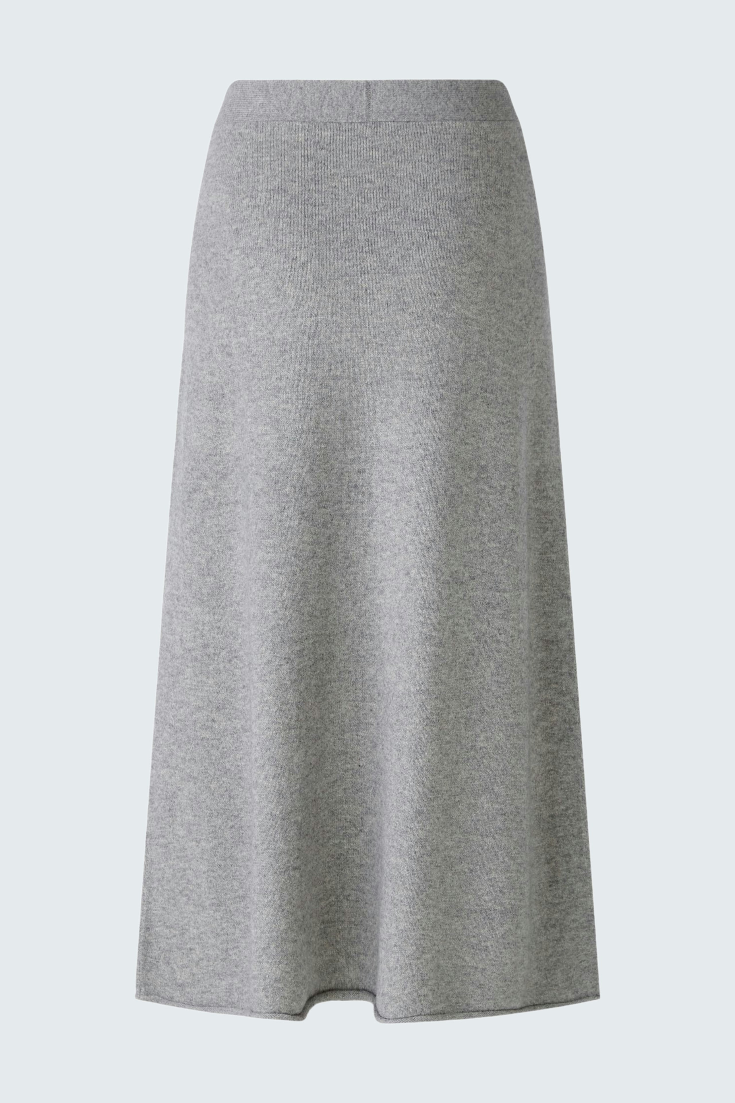 Eleganter A-Linien-Rock in Grau, ideal für vielseitige Outfits und einen femininen Look.